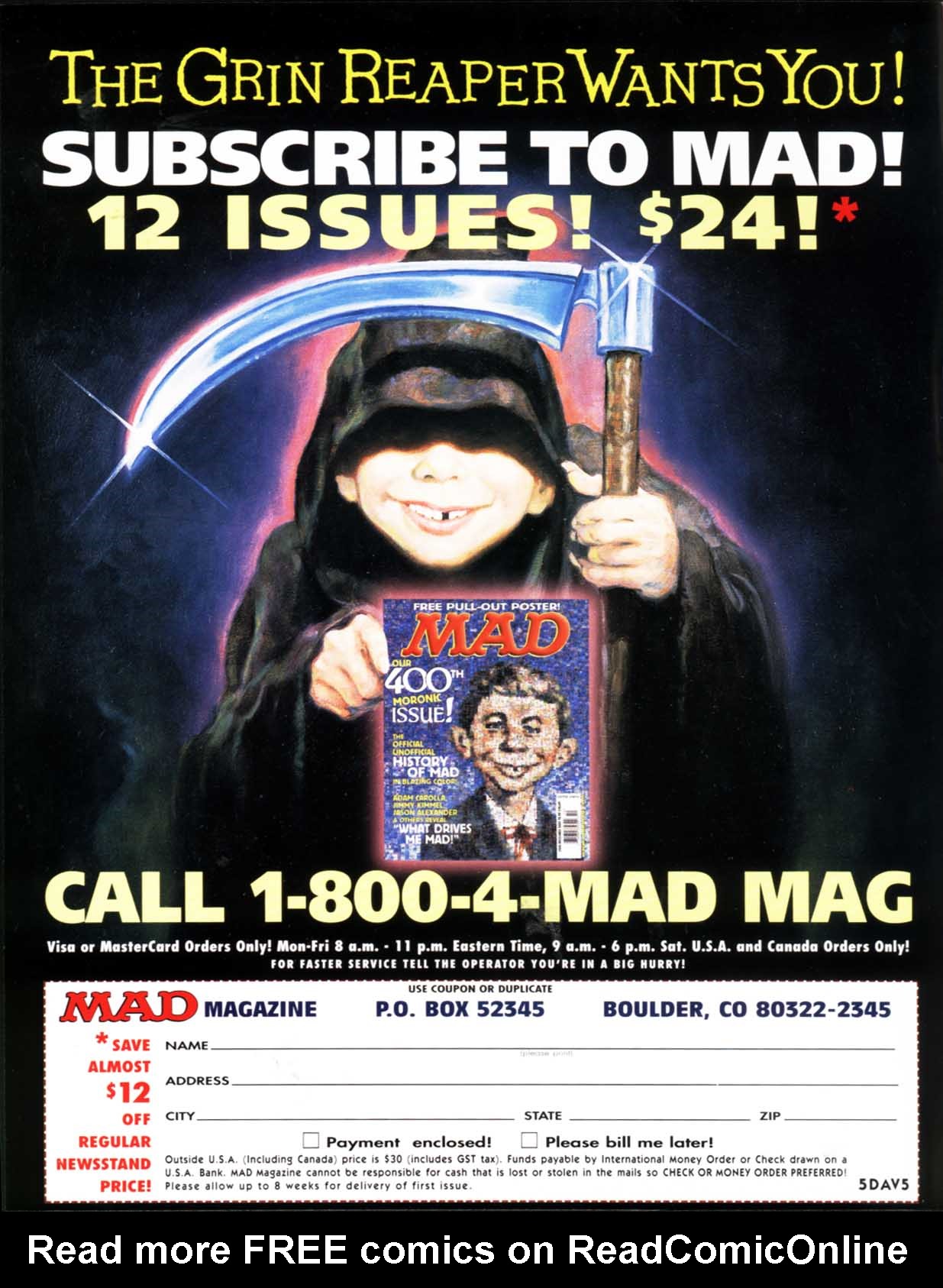 Read online MAD comic -  Issue #402 - 2