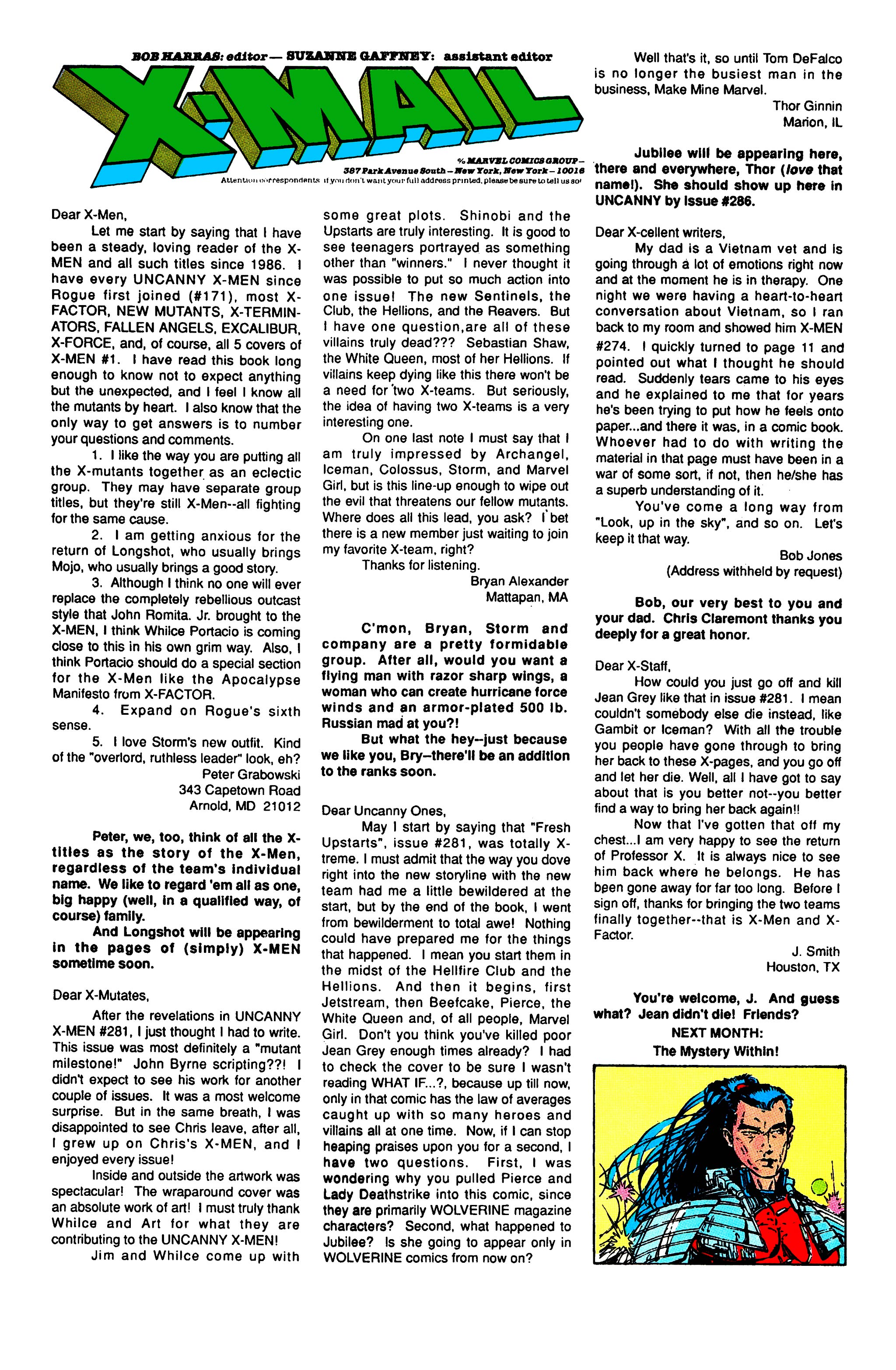 Read online Uncanny X-Men (1963) comic -  Issue #284 - 23