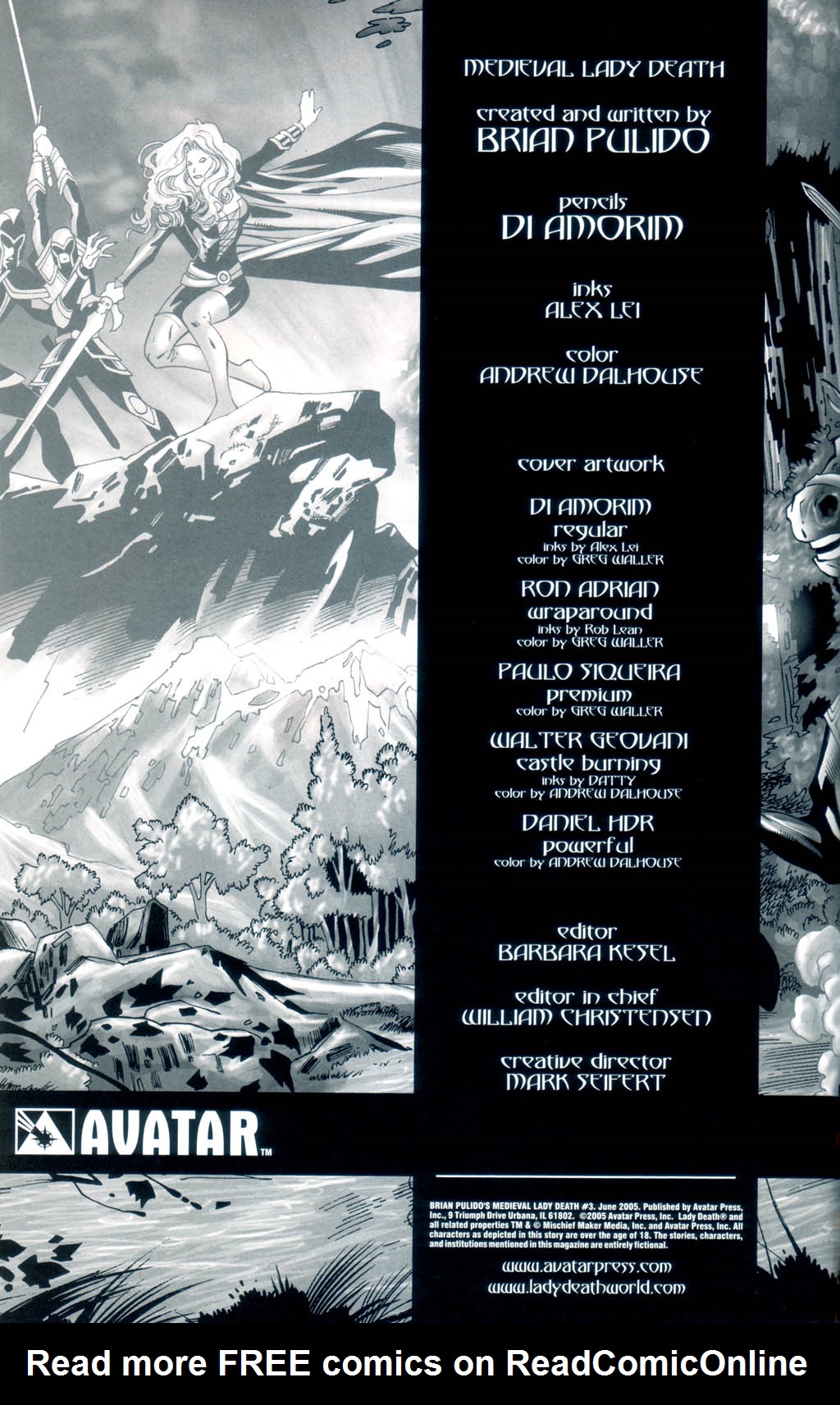 Read online Brian Pulido's Medieval Lady Death comic -  Issue #3 - 2