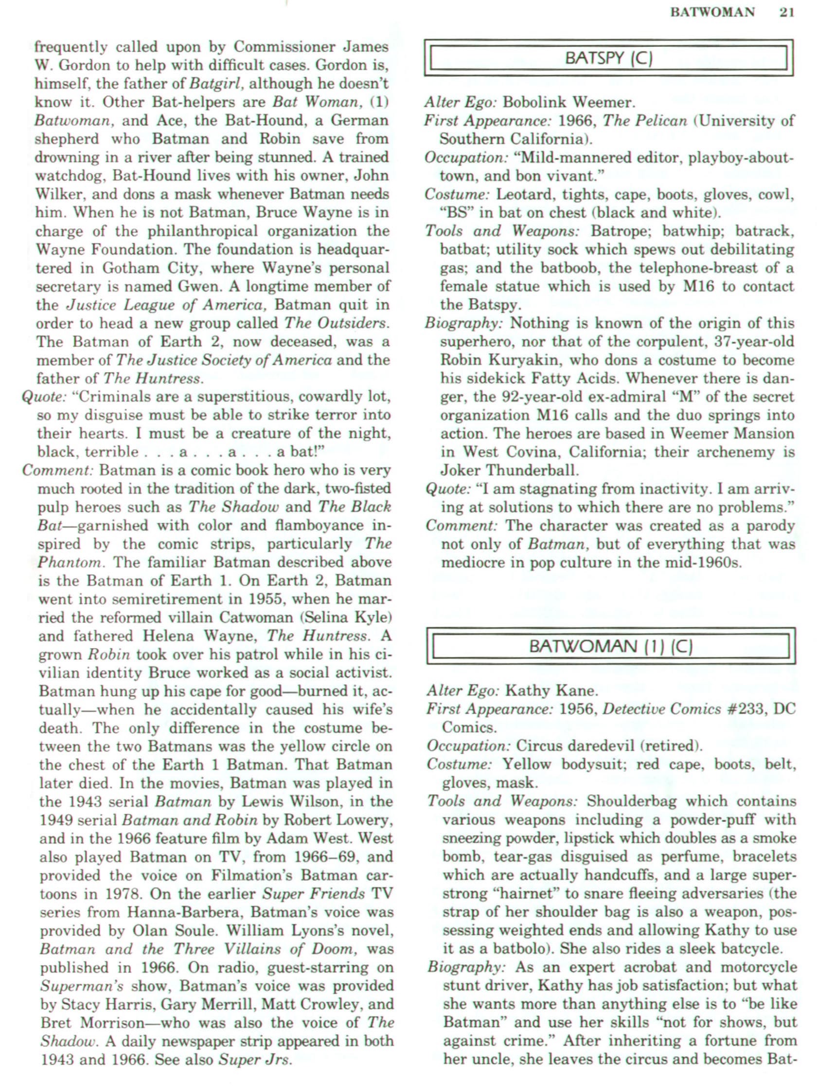 Read online The Encyclopedia of Superheroes comic -  Issue # TPB (Part 1) - 31