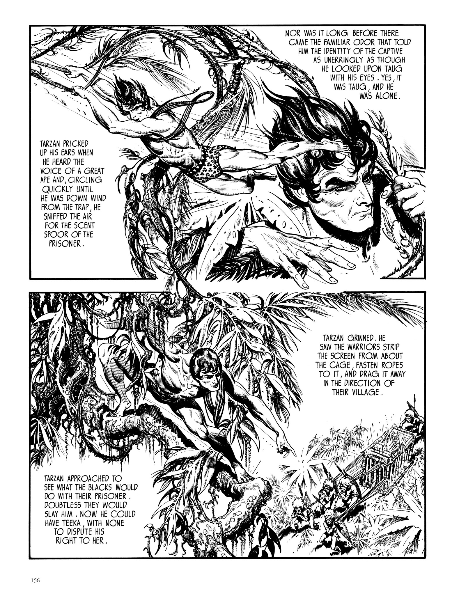 Read online Edgar Rice Burroughs' Tarzan: Burne Hogarth's Lord of the Jungle comic -  Issue # TPB - 155