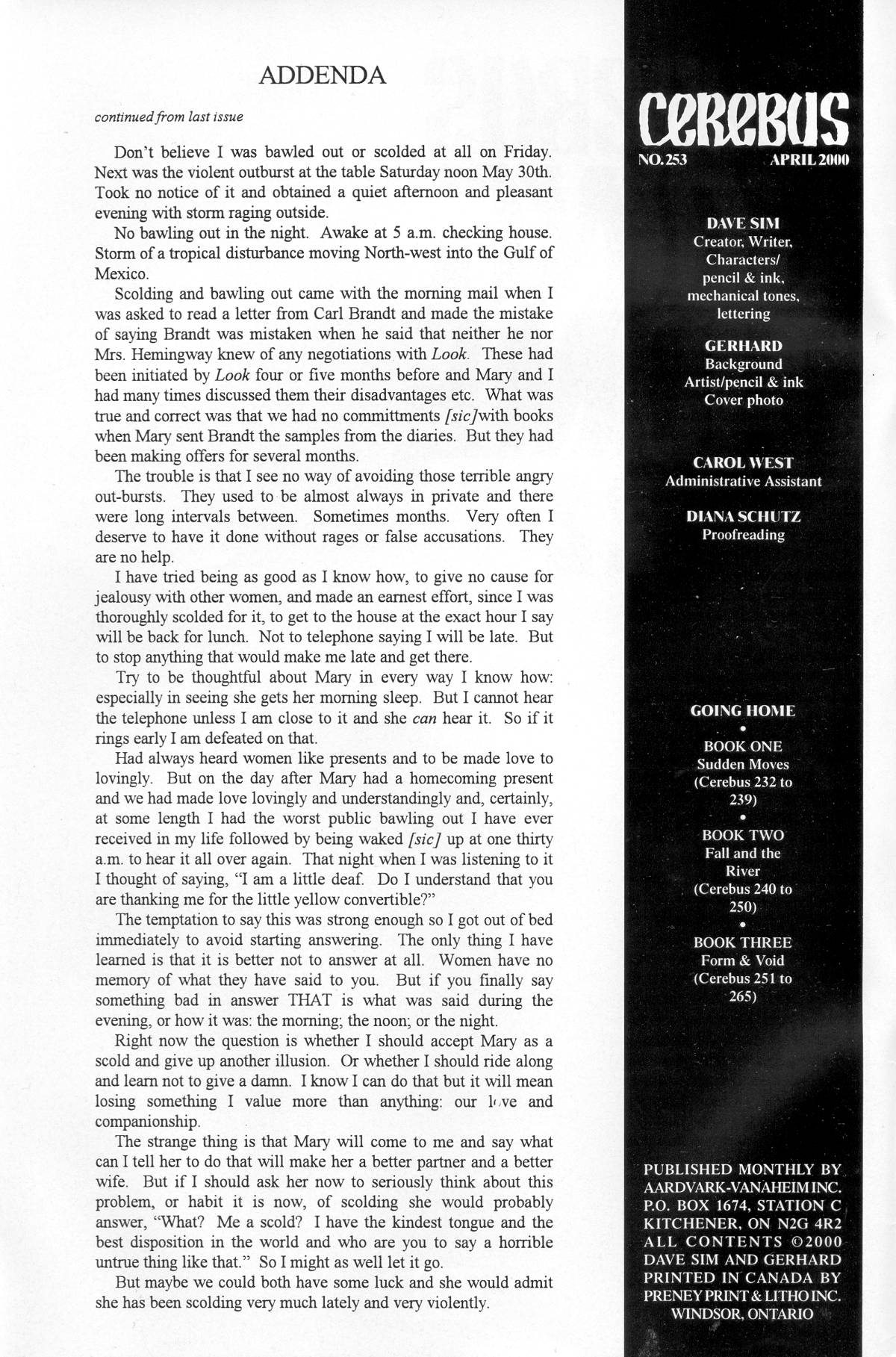 Read online Cerebus comic -  Issue #253 - 3
