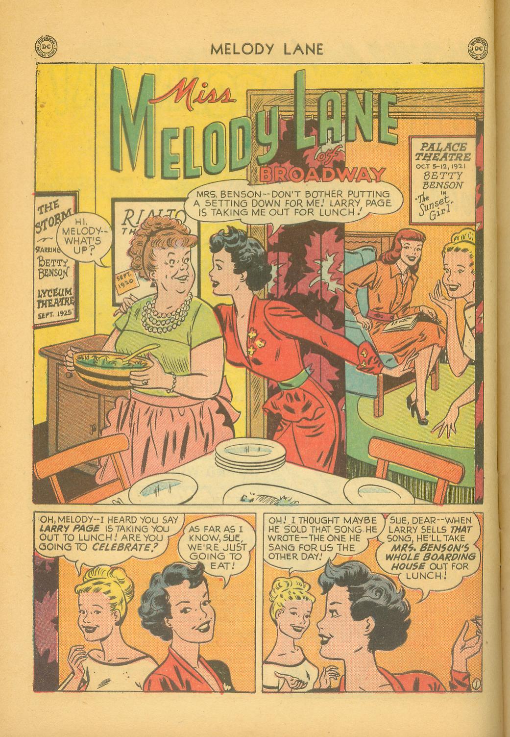 Read online Miss Melody Lane of Broadway comic -  Issue #1 - 14