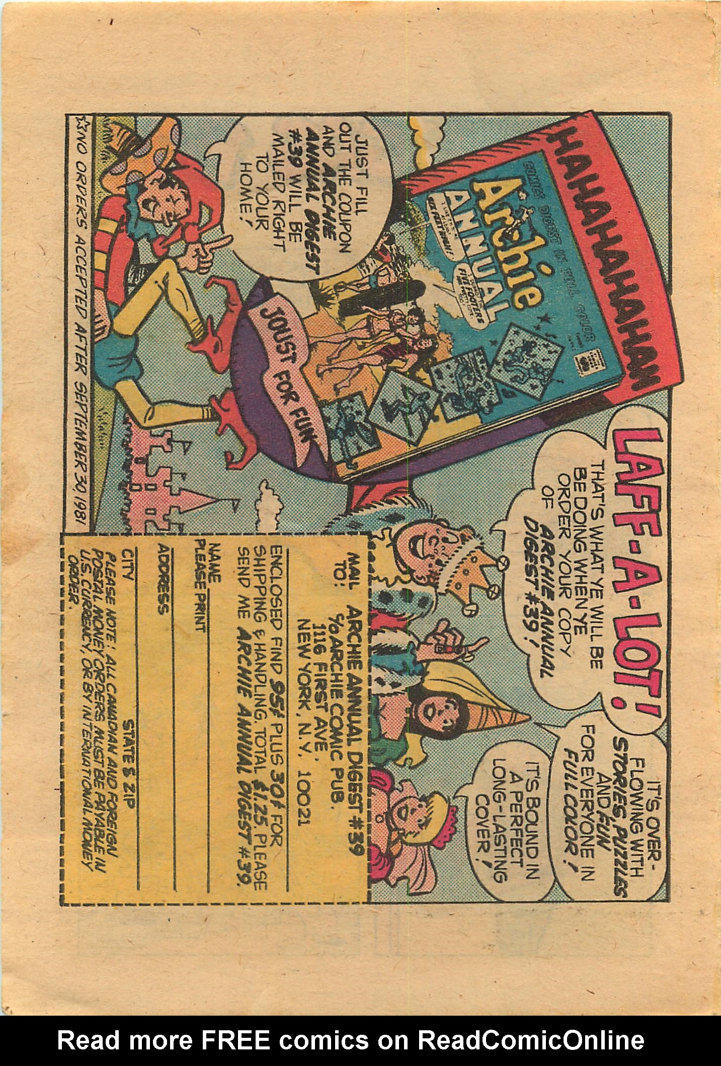 Read online Archie...Archie Andrews, Where Are You? Digest Magazine comic -  Issue #19 - 130