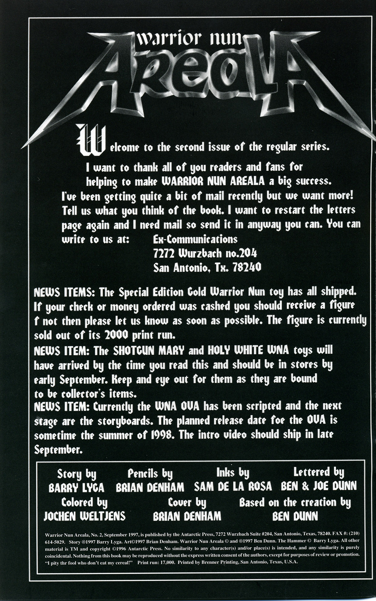 Warrior Nun Areala (1997) Issue #2 #2 - English 2