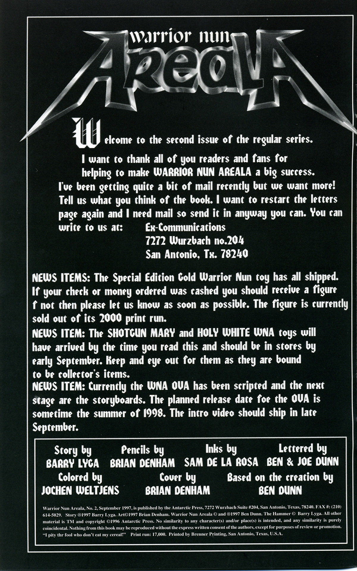 Read online Warrior Nun Areala comic -  Issue #2 - 2