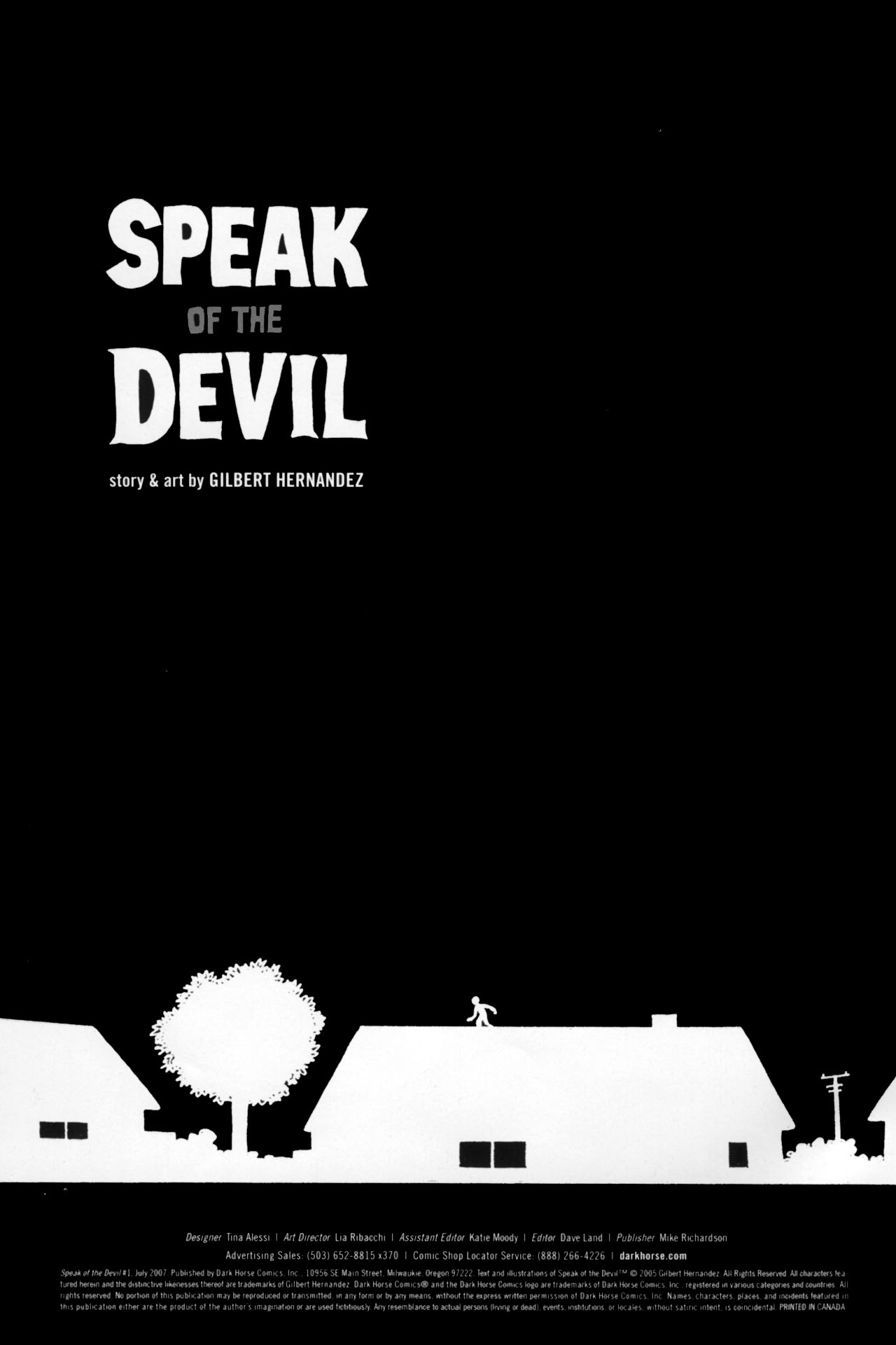 Read online Speak of the Devil comic -  Issue #1 - 2