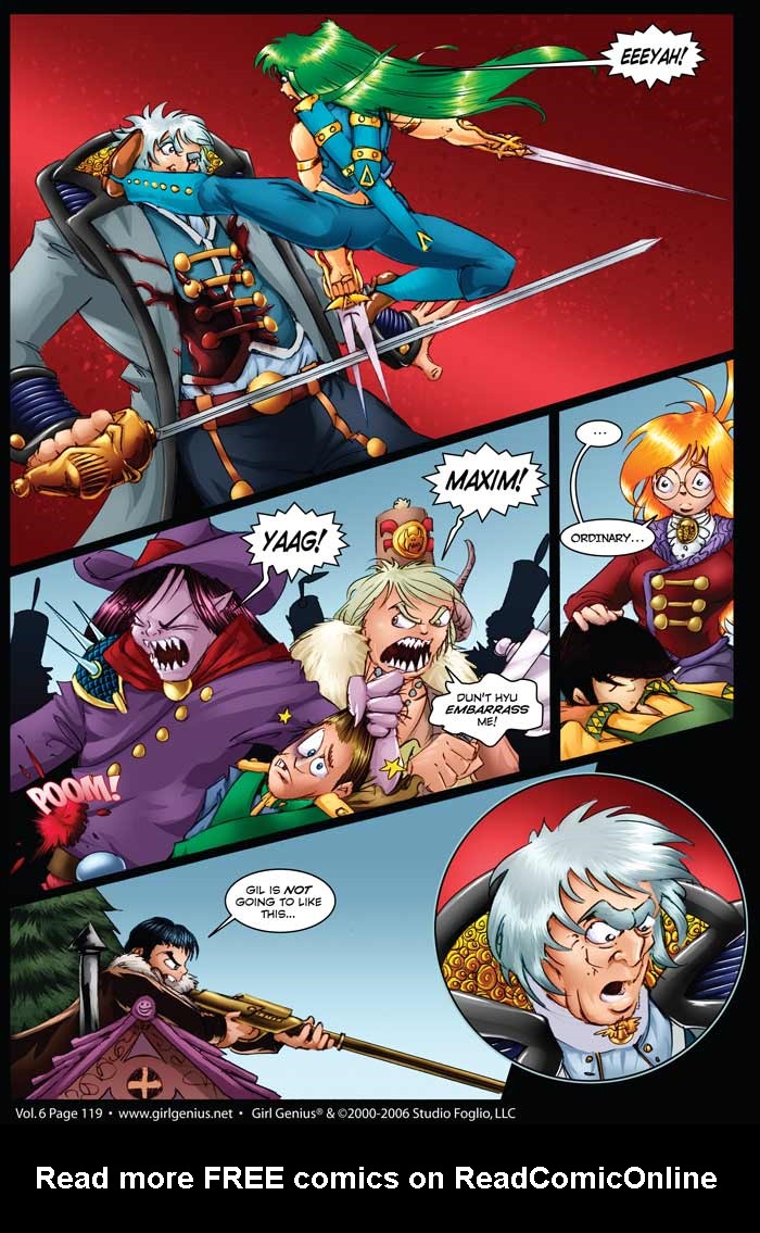 Read online Girl Genius (2002) comic -  Issue #6 - 121