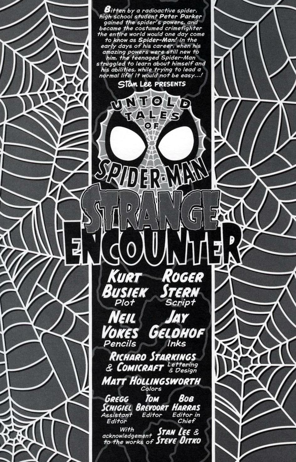 Untold Tales of Spider-Man: Strange Encounters issue Full - Page 2