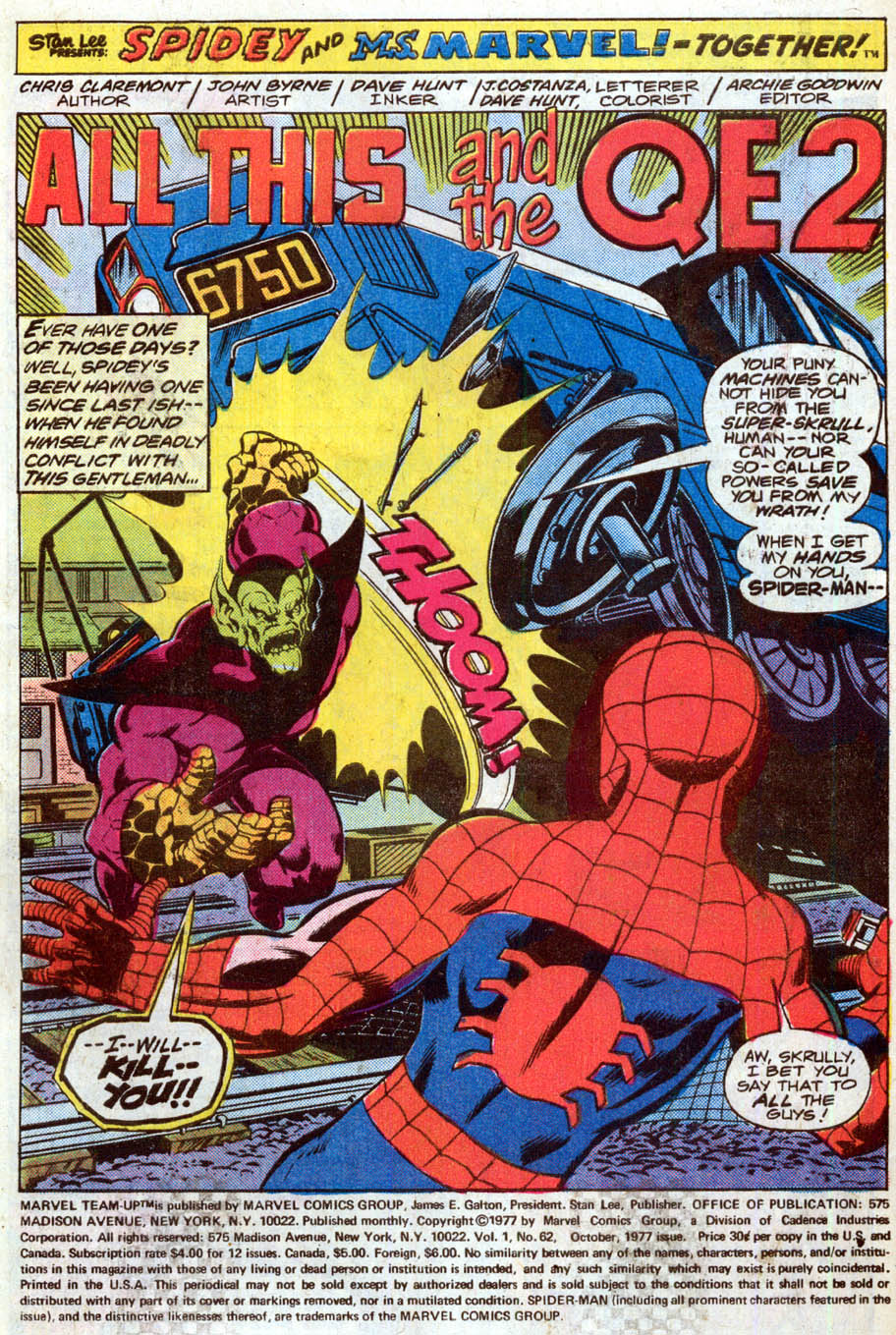 Read online Marvel Team-Up (1972) comic -  Issue #62 - 2