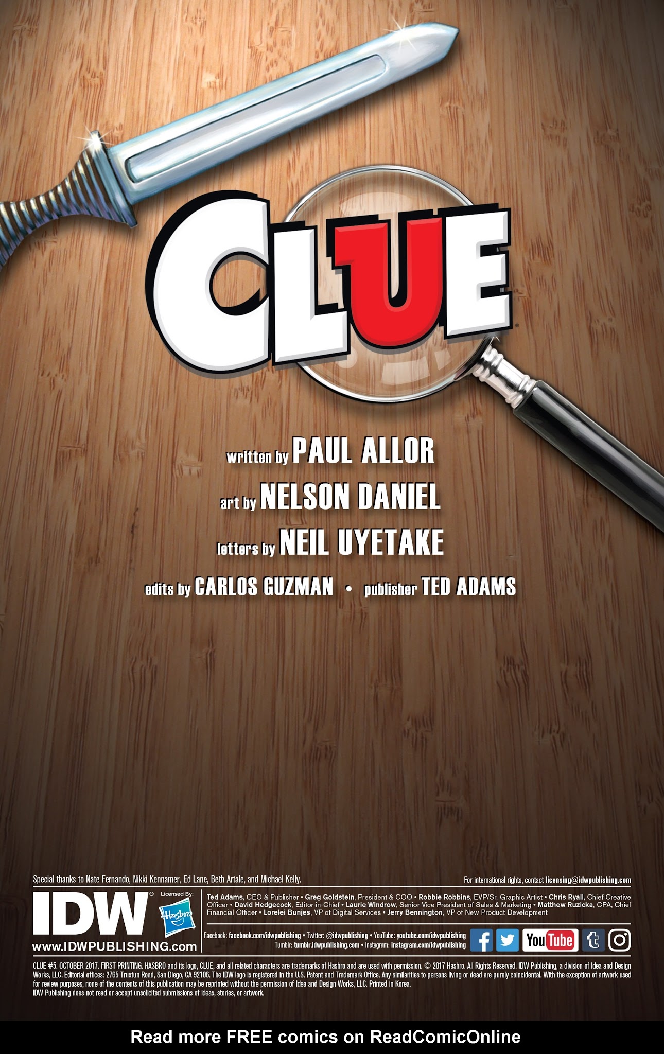 Read online Clue comic -  Issue #5 - 2
