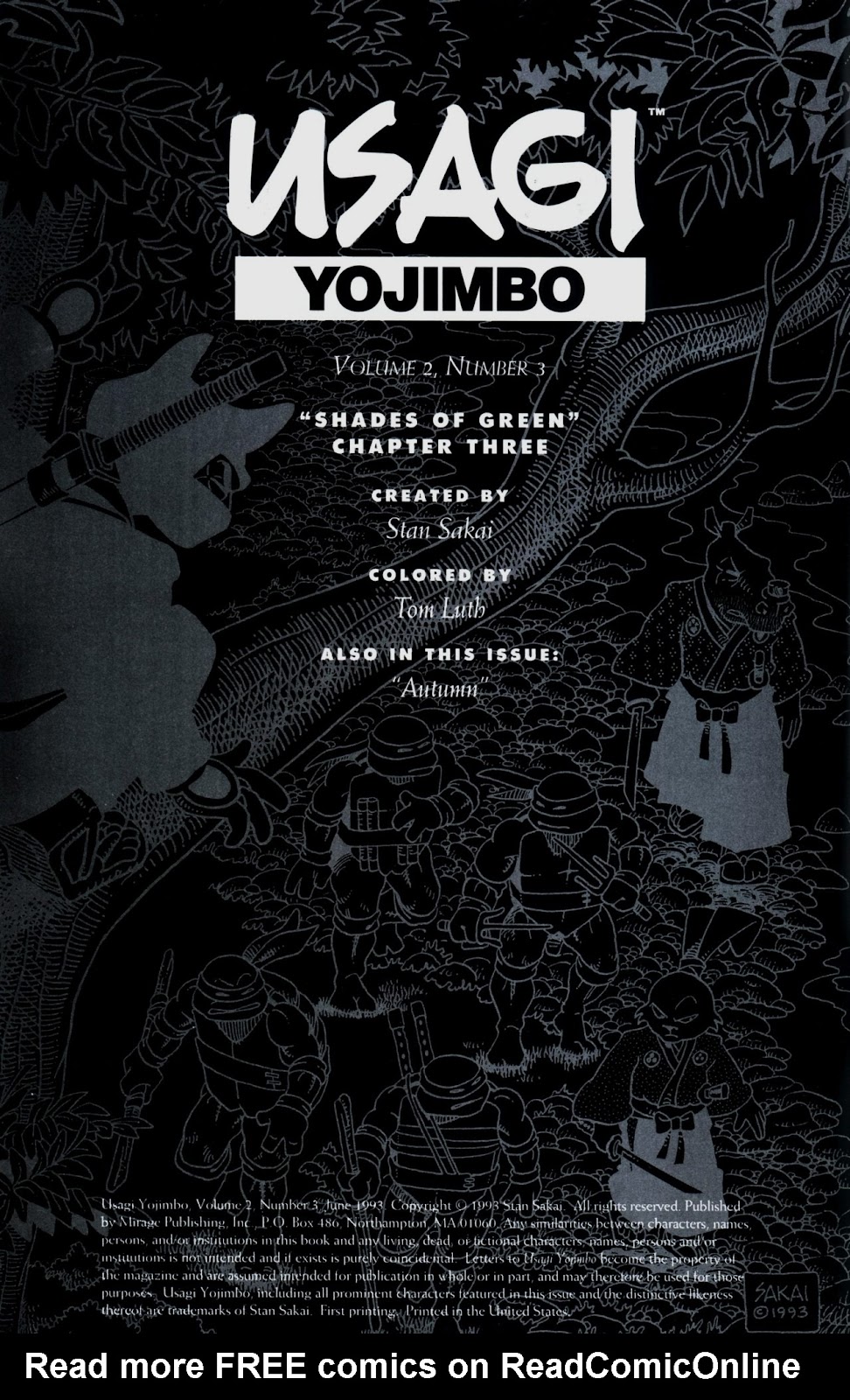Usagi Yojimbo (1993) issue 3 - Page 2