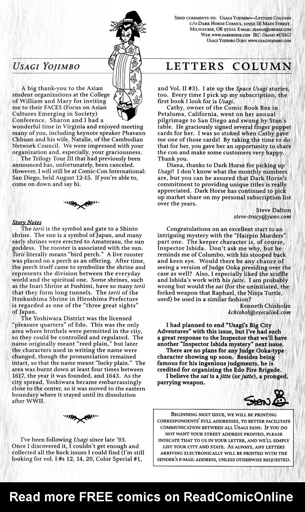 Read online Usagi Yojimbo (1996) comic -  Issue #29 - 27