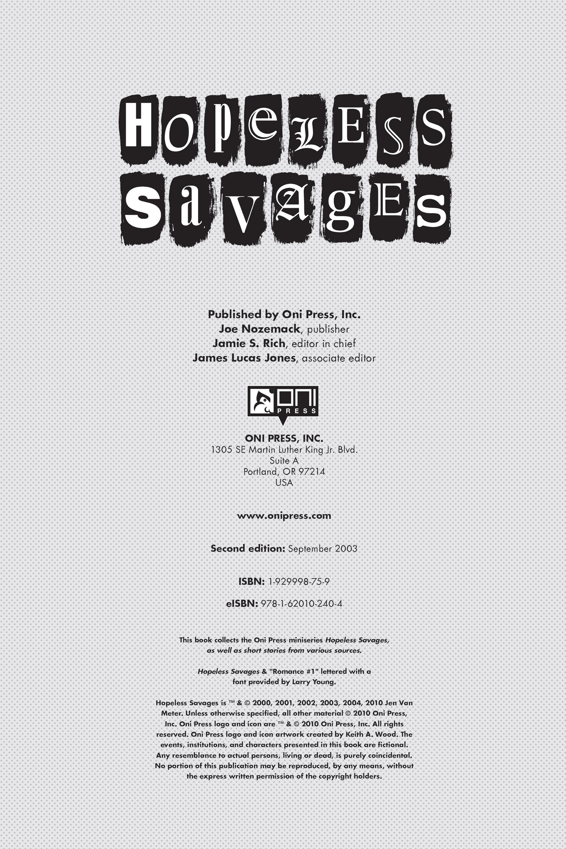 Read online Hopeless Savages comic -  Issue # _TPB - 3