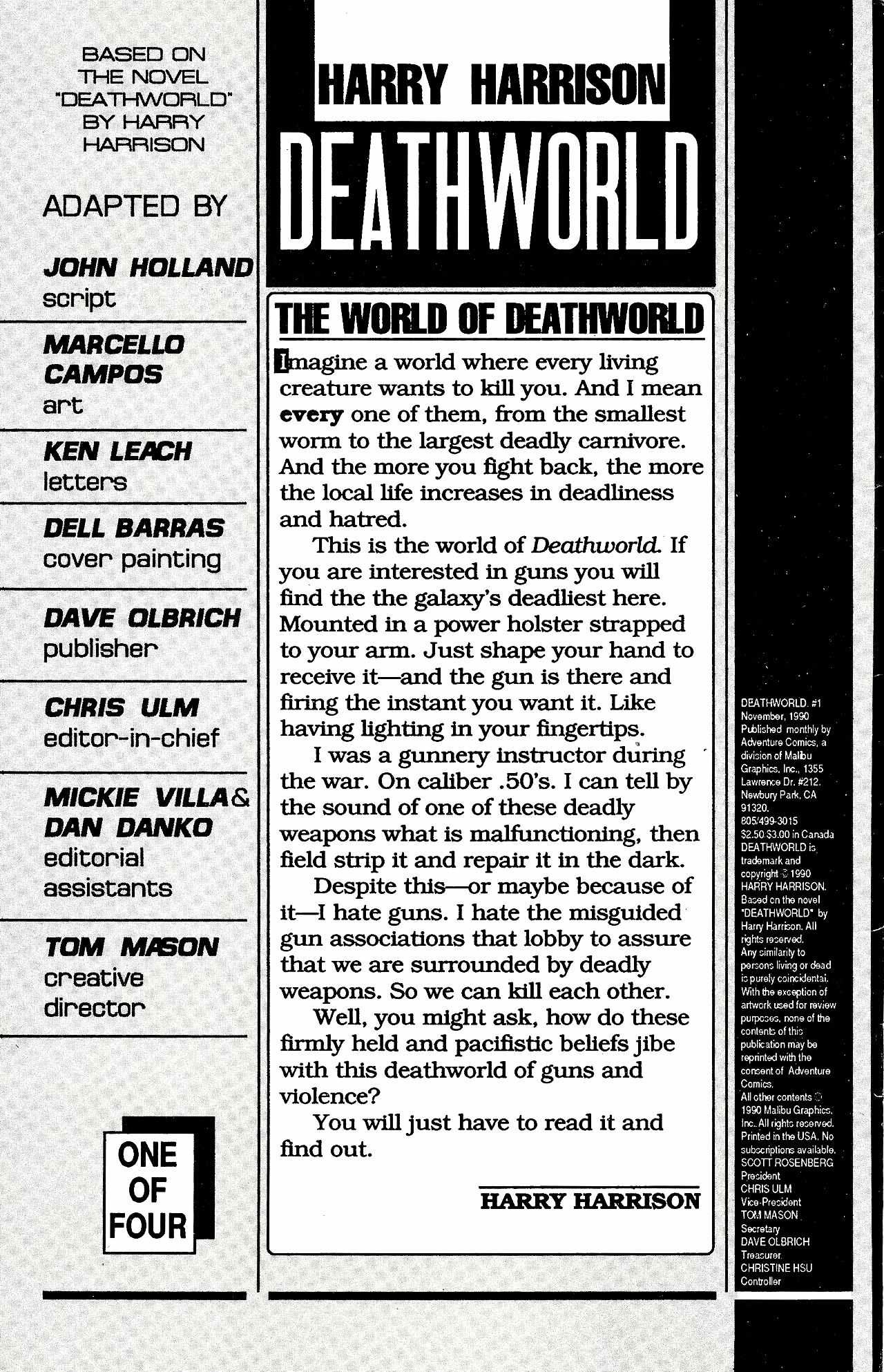 Read online Deathworld comic -  Issue #1 - 2