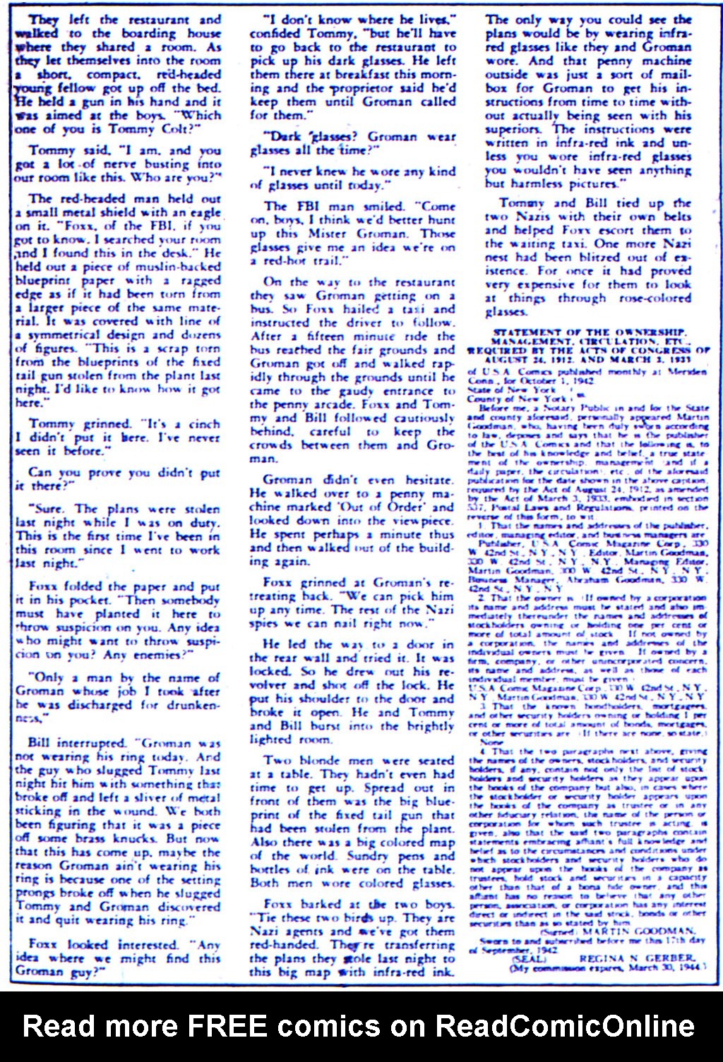 Read online USA Comics comic -  Issue #6 - 67