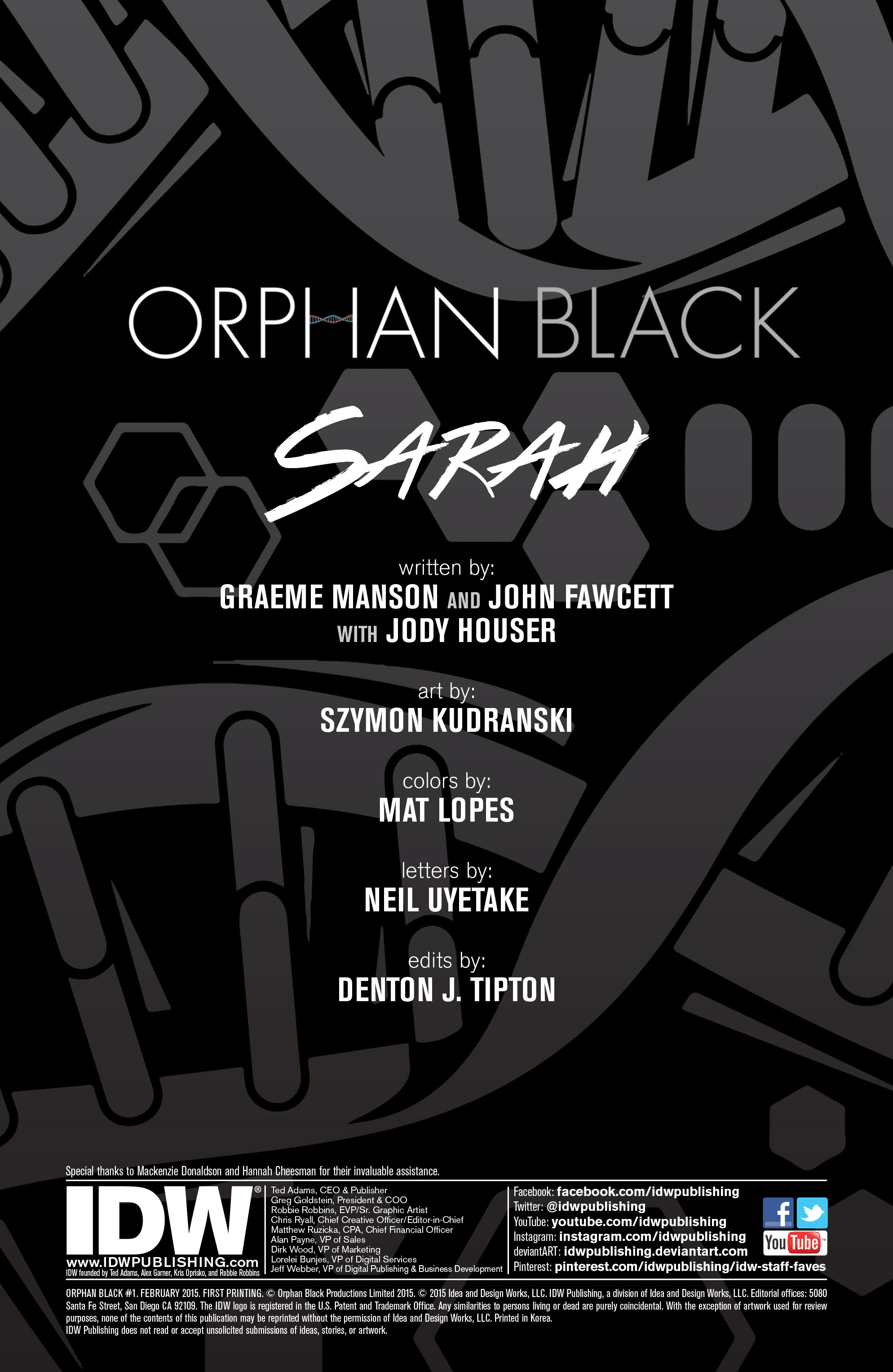 Read online Orphan Black comic -  Issue #1 - 9