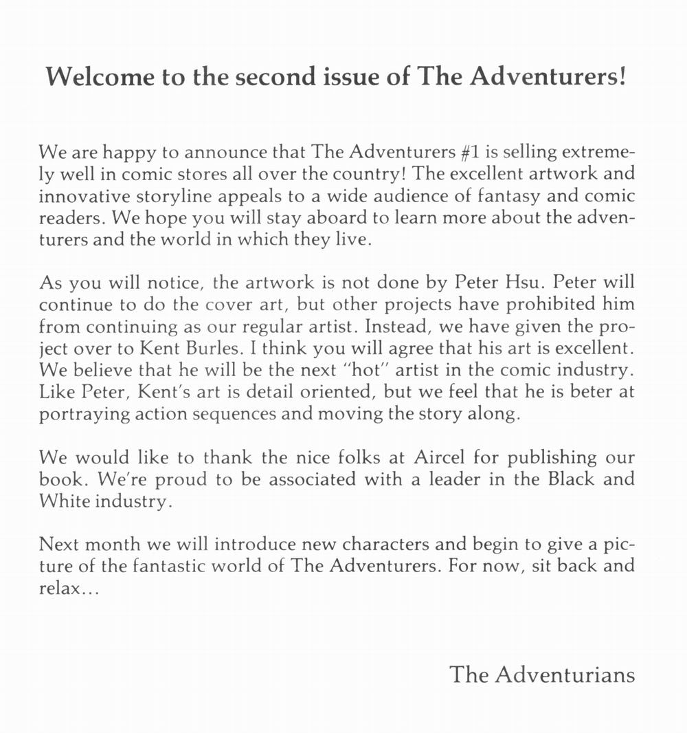 Read online Adventurers (1986) comic -  Issue #2 - 2