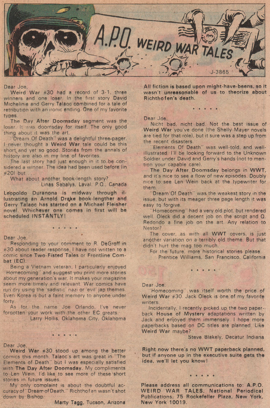 Read online Weird War Tales (1971) comic -  Issue #35 - 17
