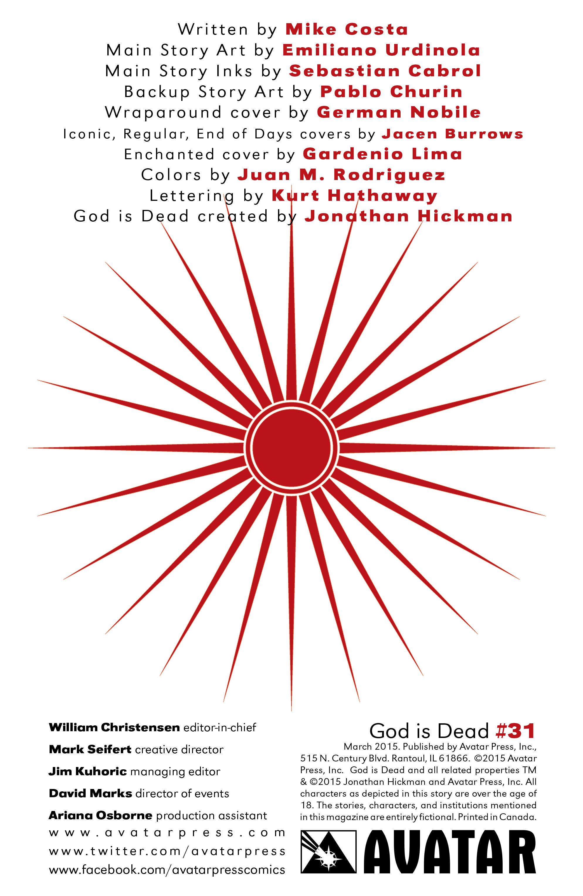 Read online God Is Dead comic -  Issue #31 - 2