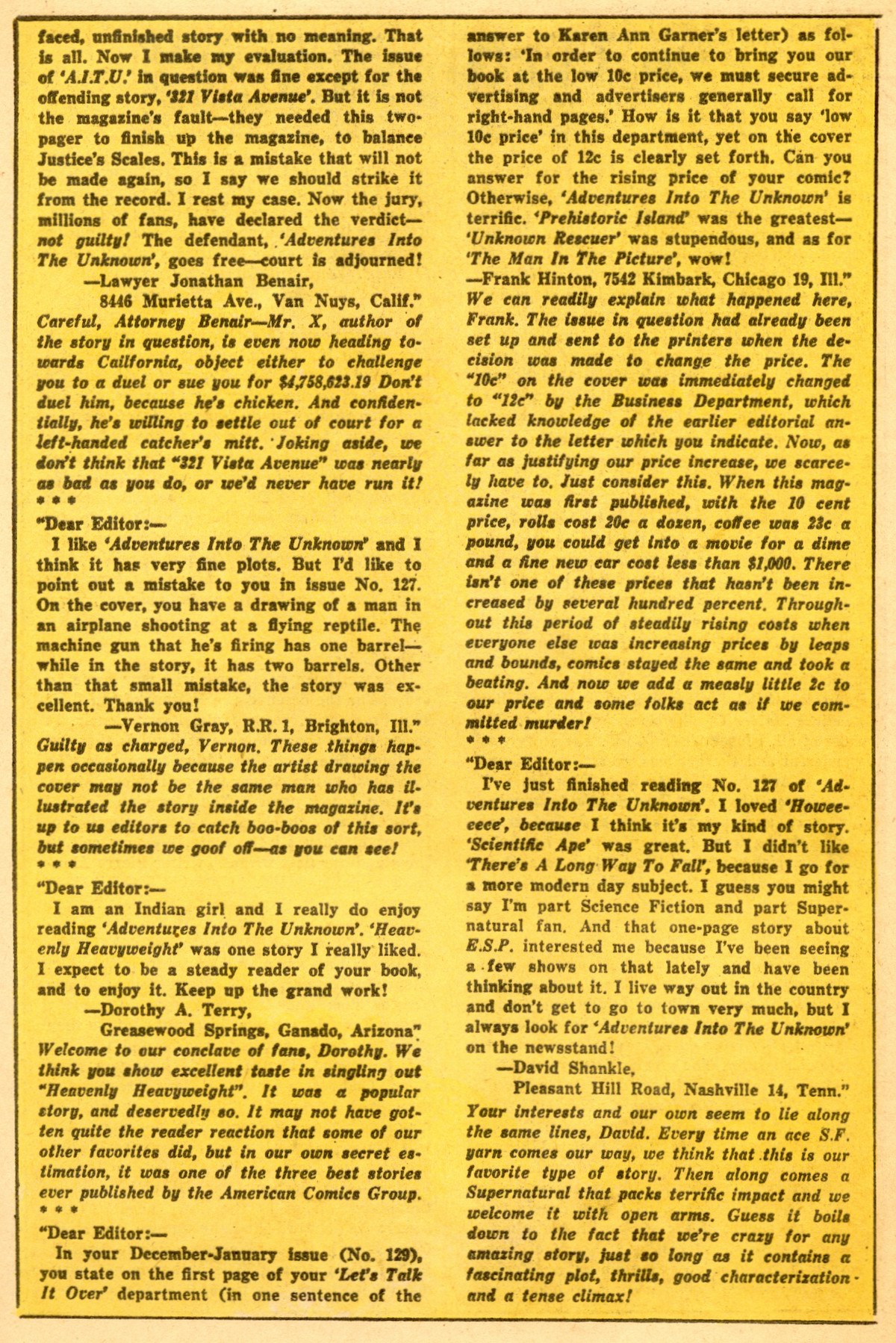 Read online Adventures Into The Unknown comic -  Issue #137 - 24