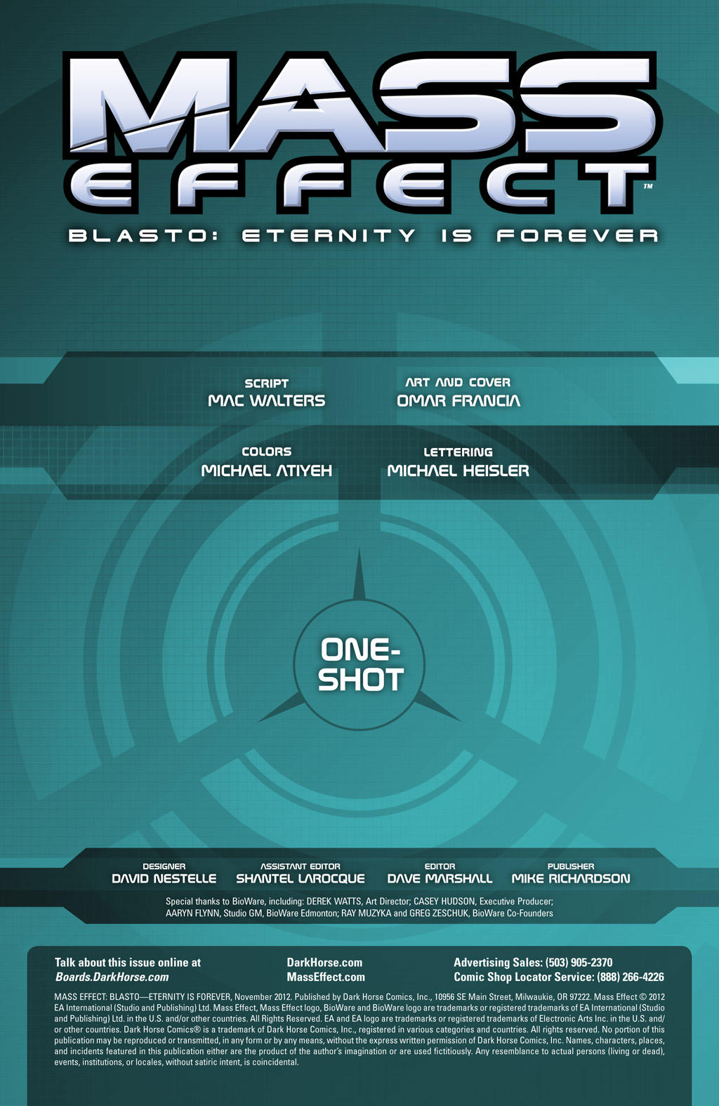 Read online Mass Effect: Blasto - Eternity Is Forever comic -  Issue # Full - 2