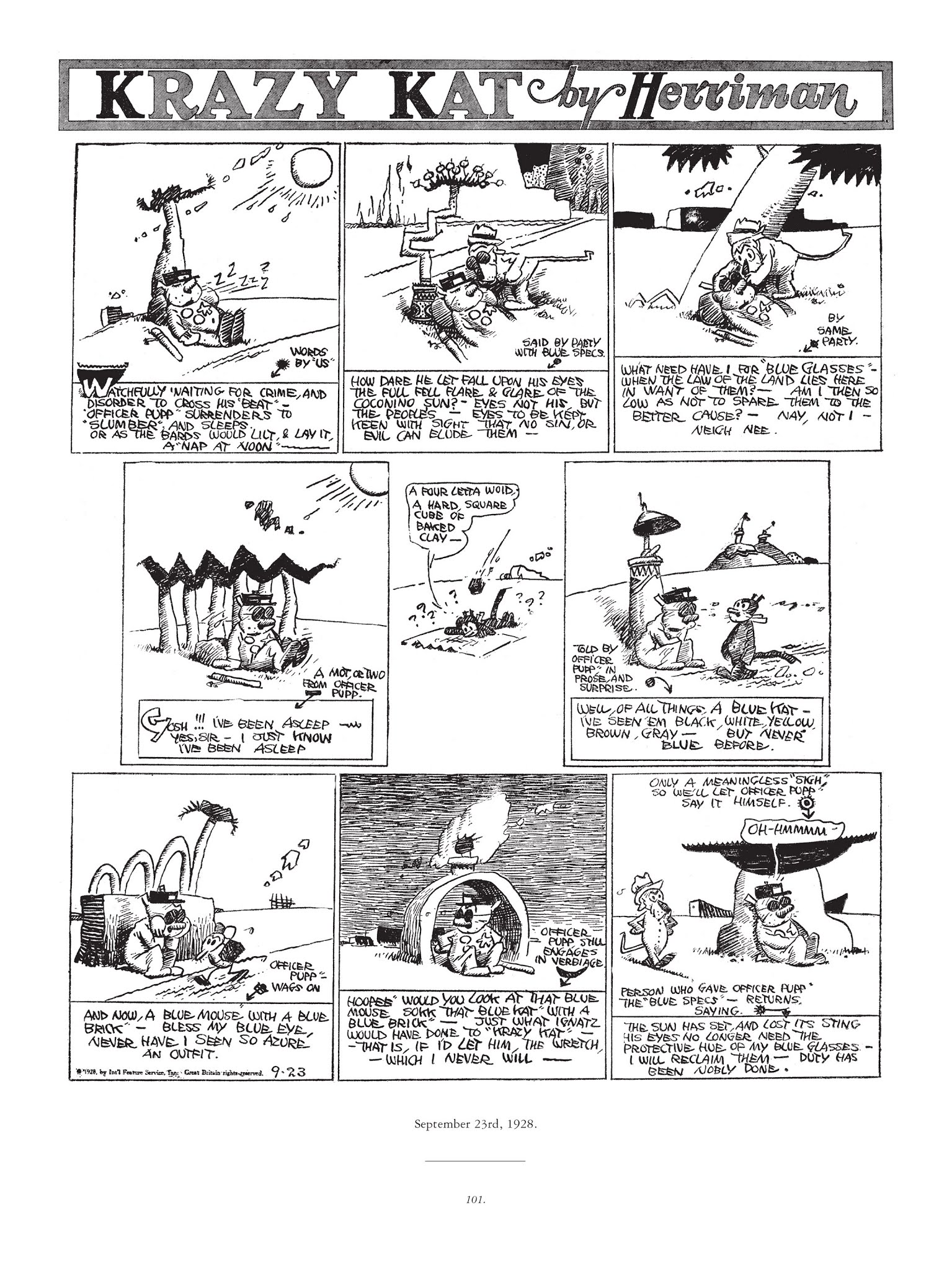 Read online Krazy & Ignatz comic -  Issue # TPB 5 - 101