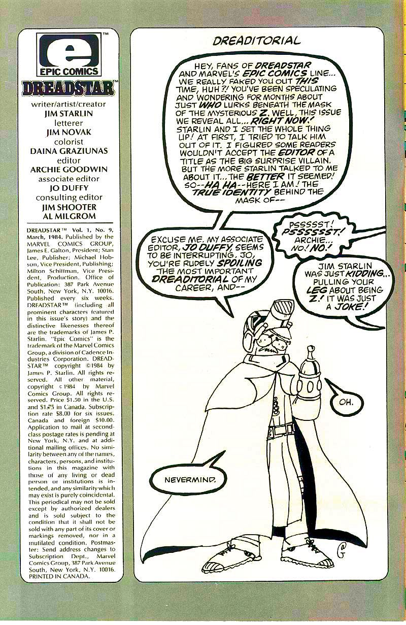 Read online Dreadstar comic -  Issue #9 - 2