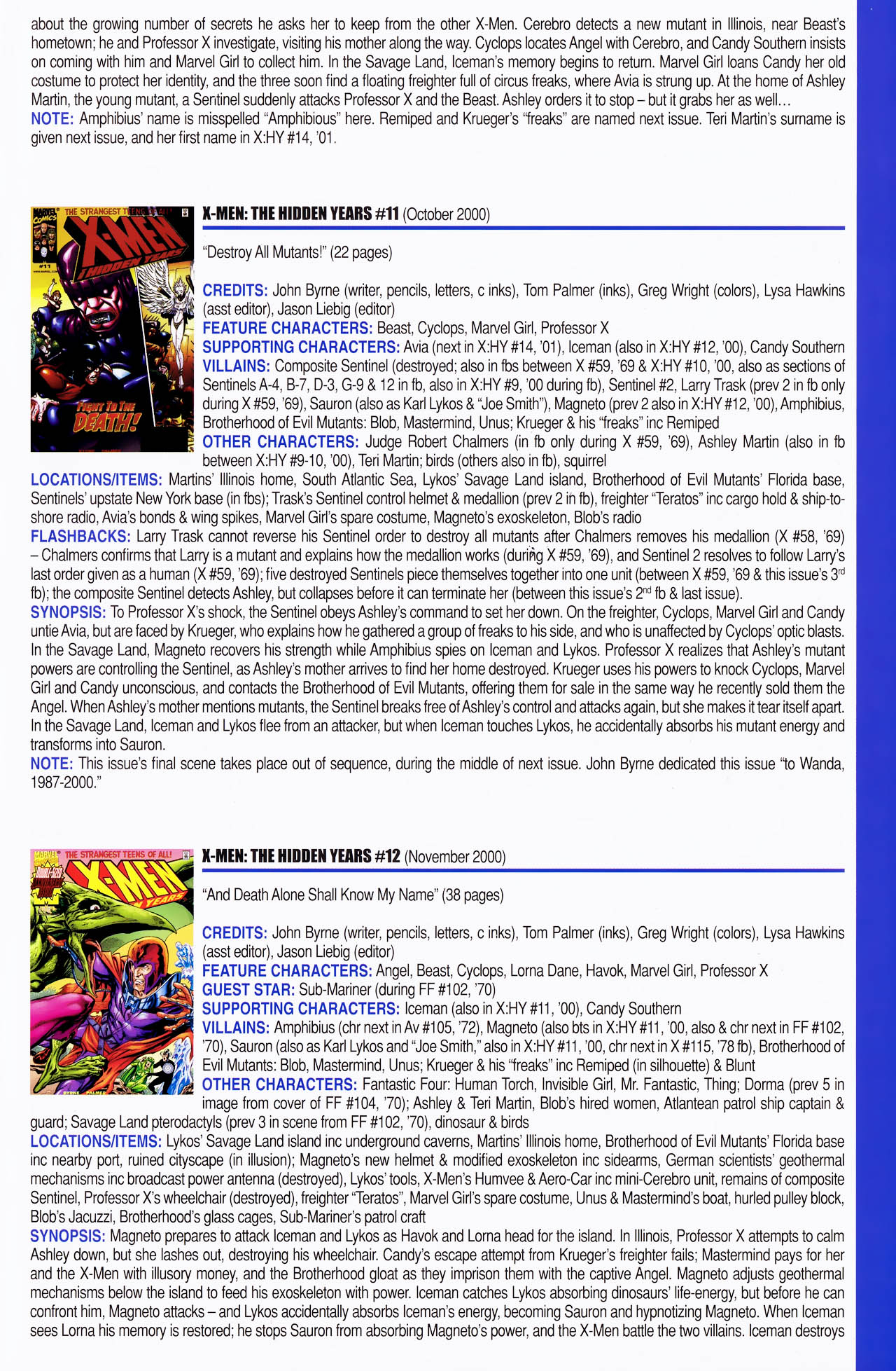 Read online Official Index to the Marvel Universe comic -  Issue #14 - 59