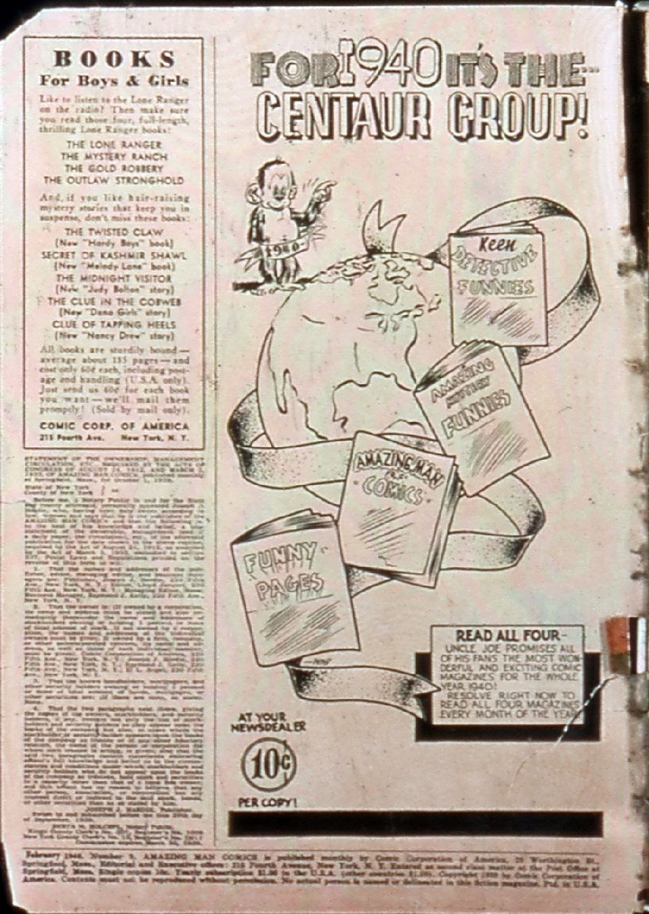 Read online Amazing Man Comics comic -  Issue #9 - 3