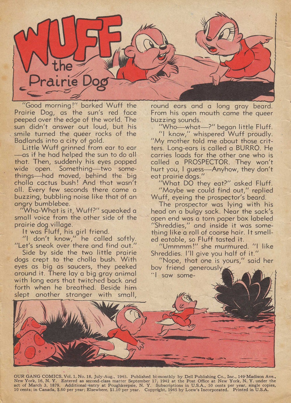 Read online Our Gang Comics comic -  Issue #18 - 2