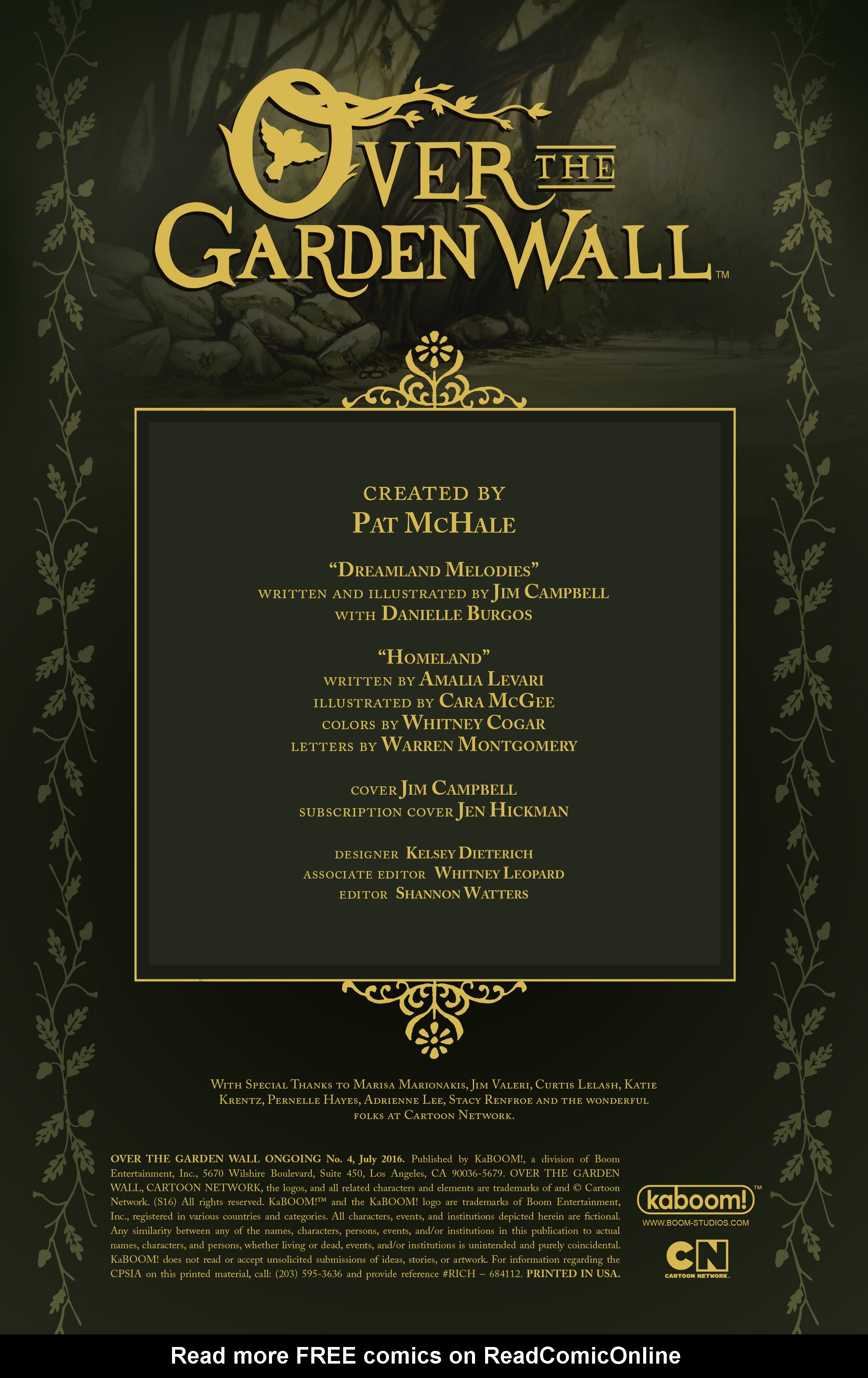 Read online Over the Garden Wall (2016) comic -  Issue #4 - 2