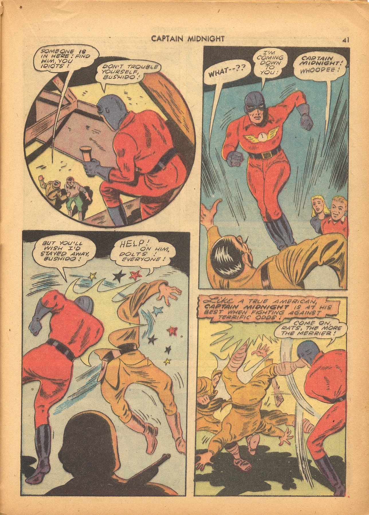 Read online Captain Midnight (1942) comic -  Issue #4 - 42