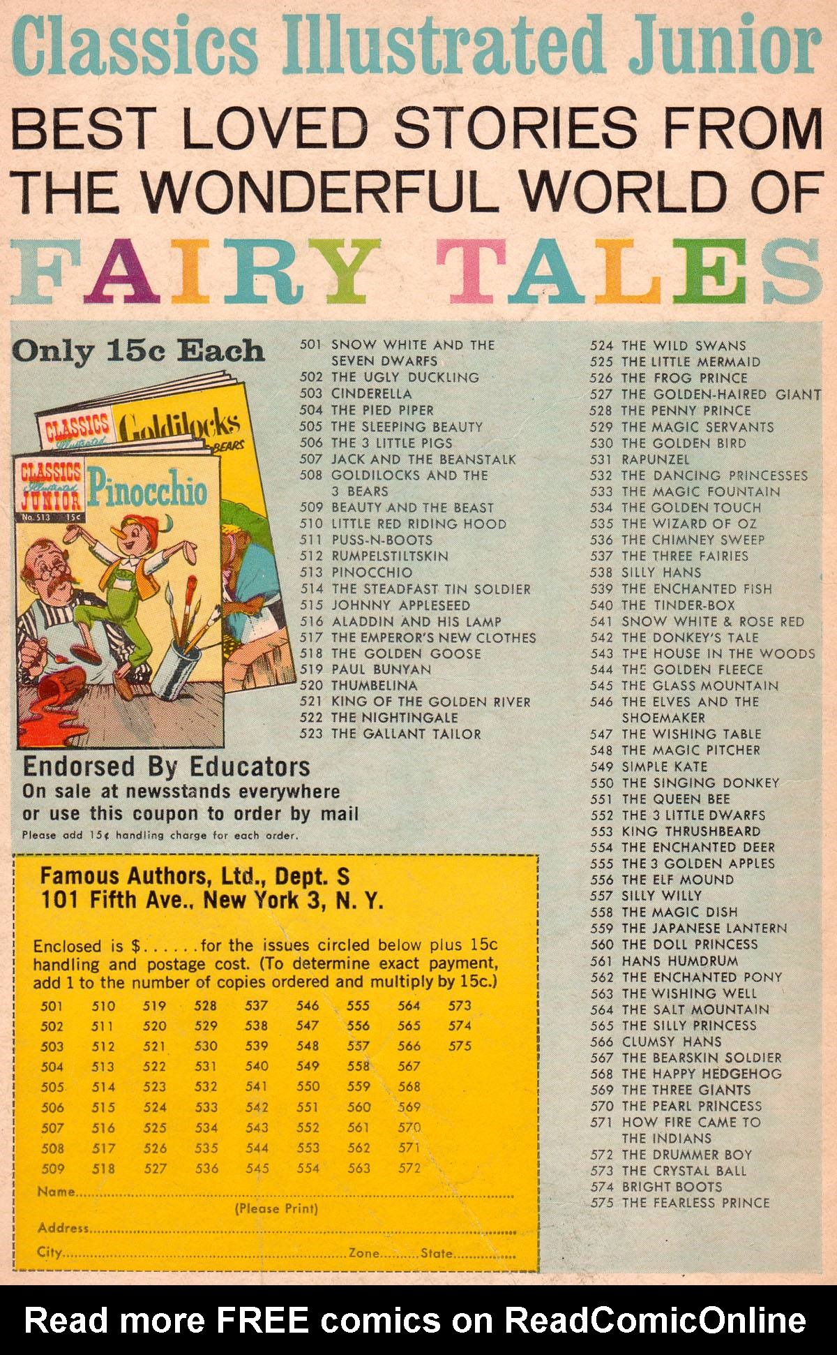 Read online Classics Illustrated Junior comic -  Issue #569 - 36