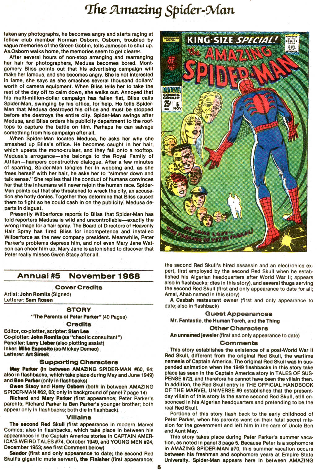 Read online The Official Marvel Index to The Amazing Spider-Man comic -  Issue #3 - 7