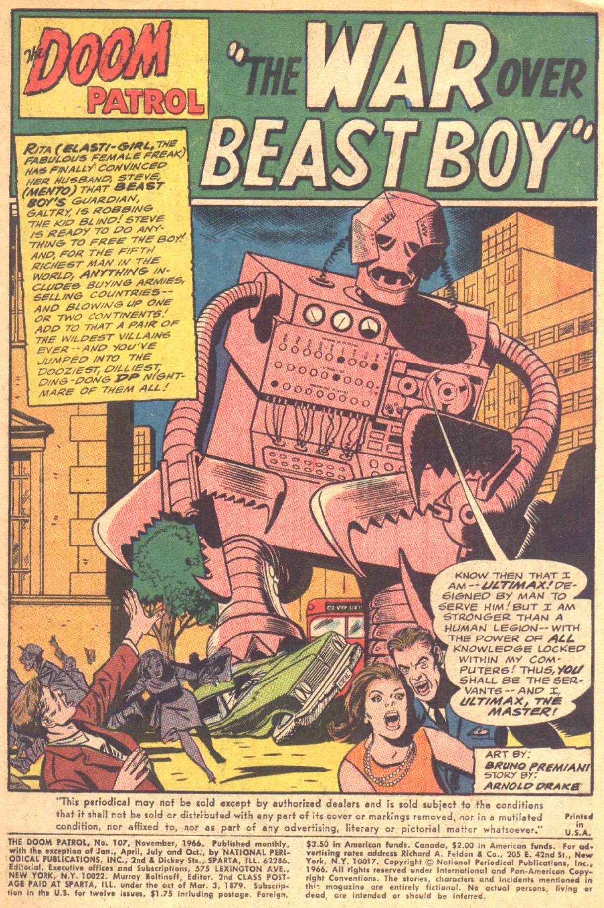 Read online Doom Patrol (1964) comic -  Issue #107 - 2