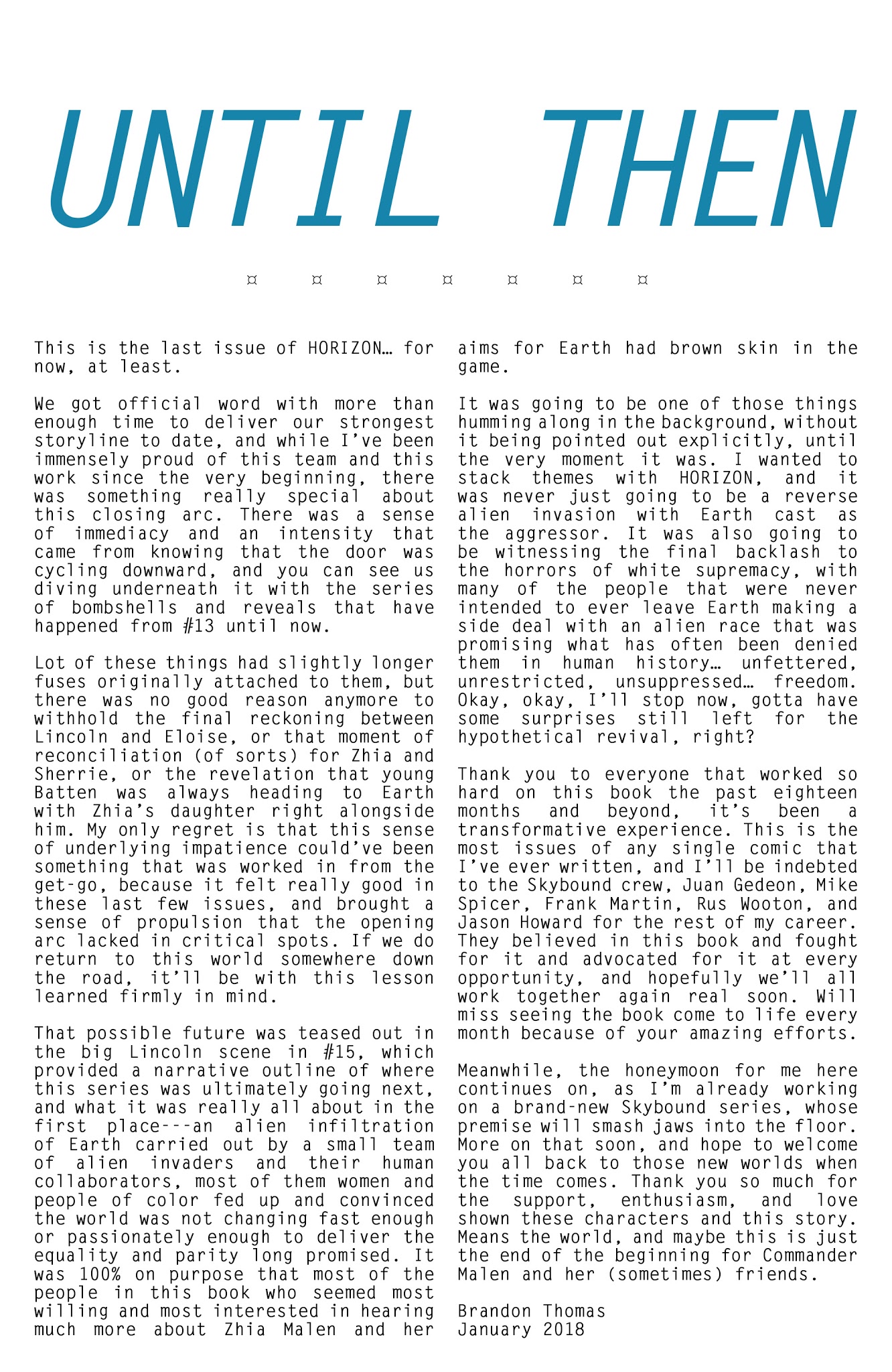 Read online Horizon comic -  Issue #18 - 23