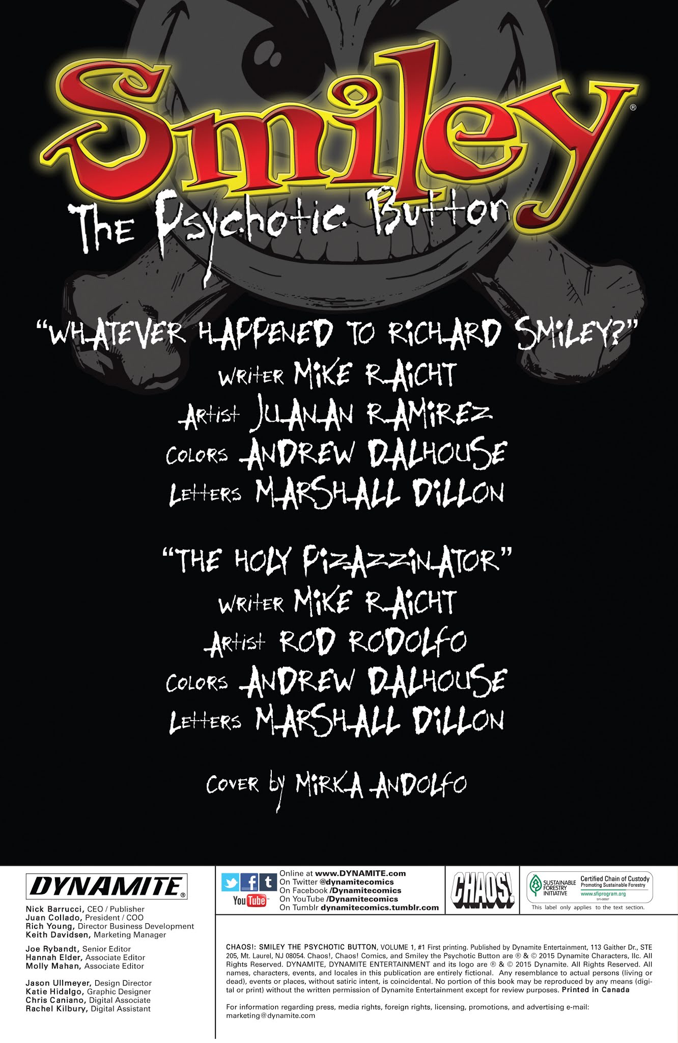 Read online Chaos!: Smiley the Psychotic Button comic -  Issue # Full - 2