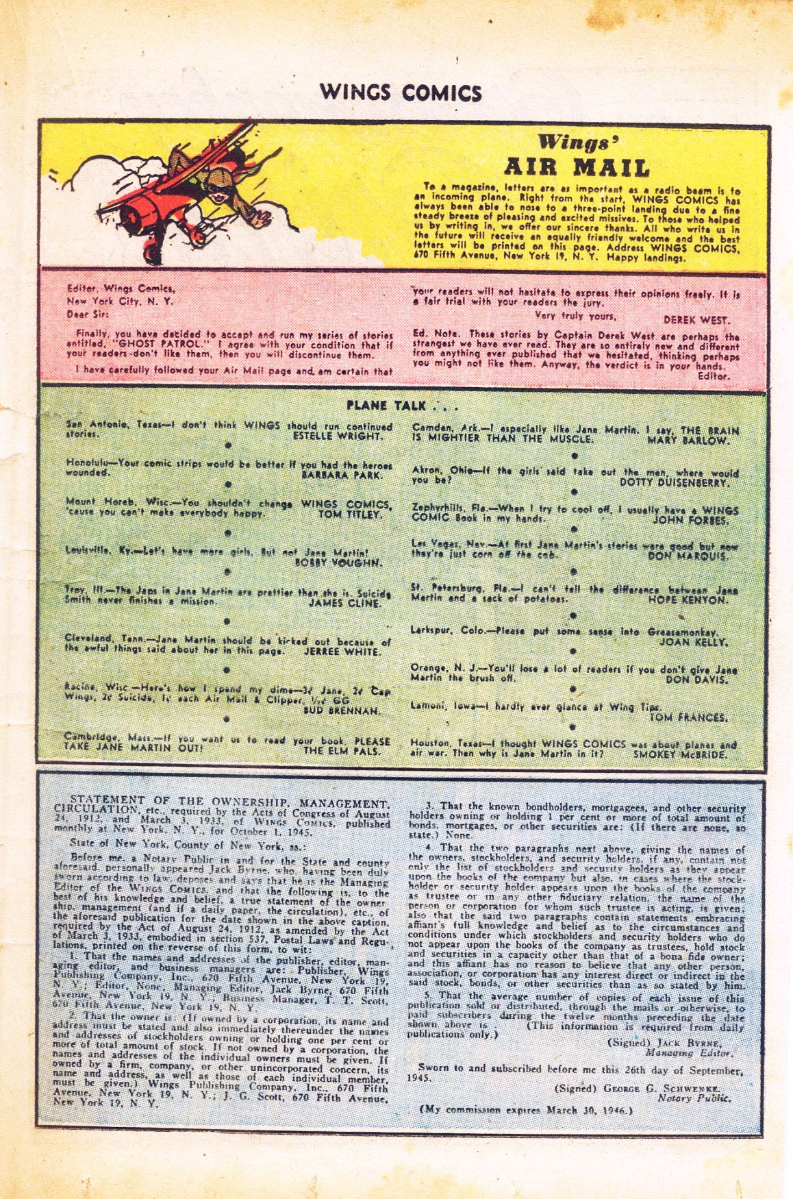 Read online Wings Comics comic -  Issue #66 - 27