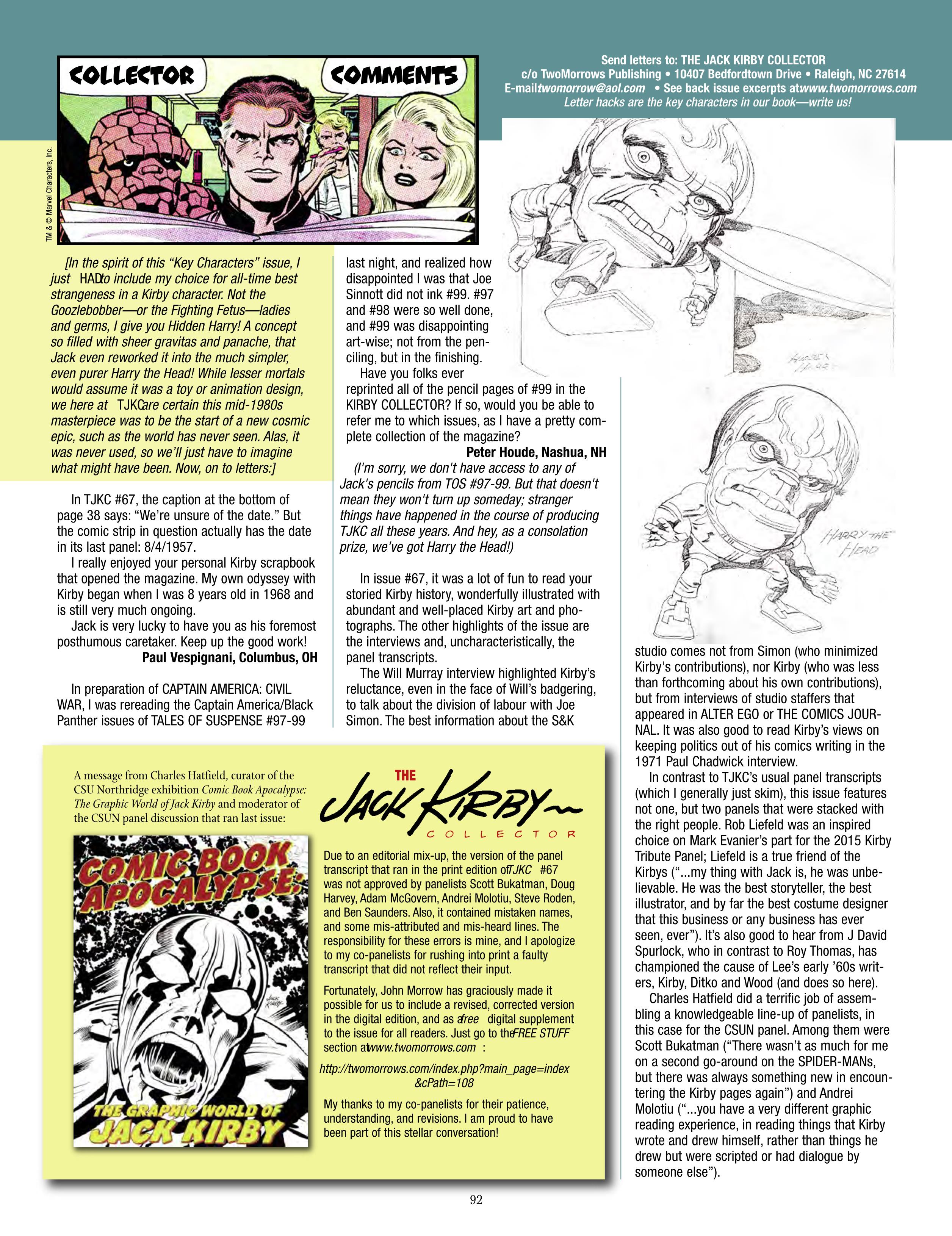 Read online The Jack Kirby Collector comic -  Issue #68 - 94