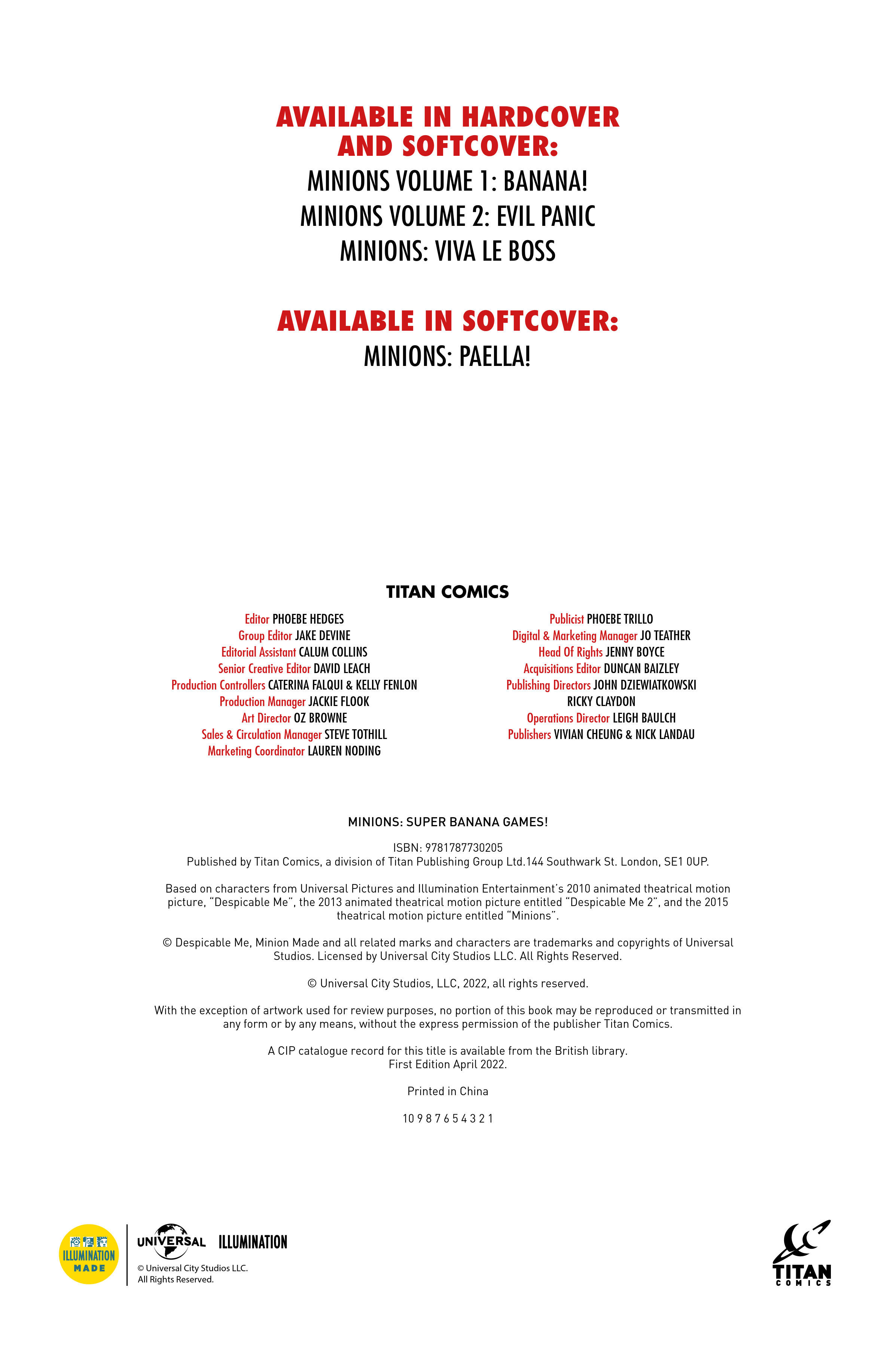 Read online Minions: Super Banana Games! comic -  Issue # Full - 4