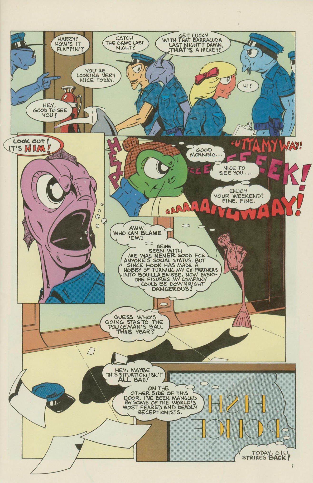 Read online The Fish Police comic -  Issue #8 - 9