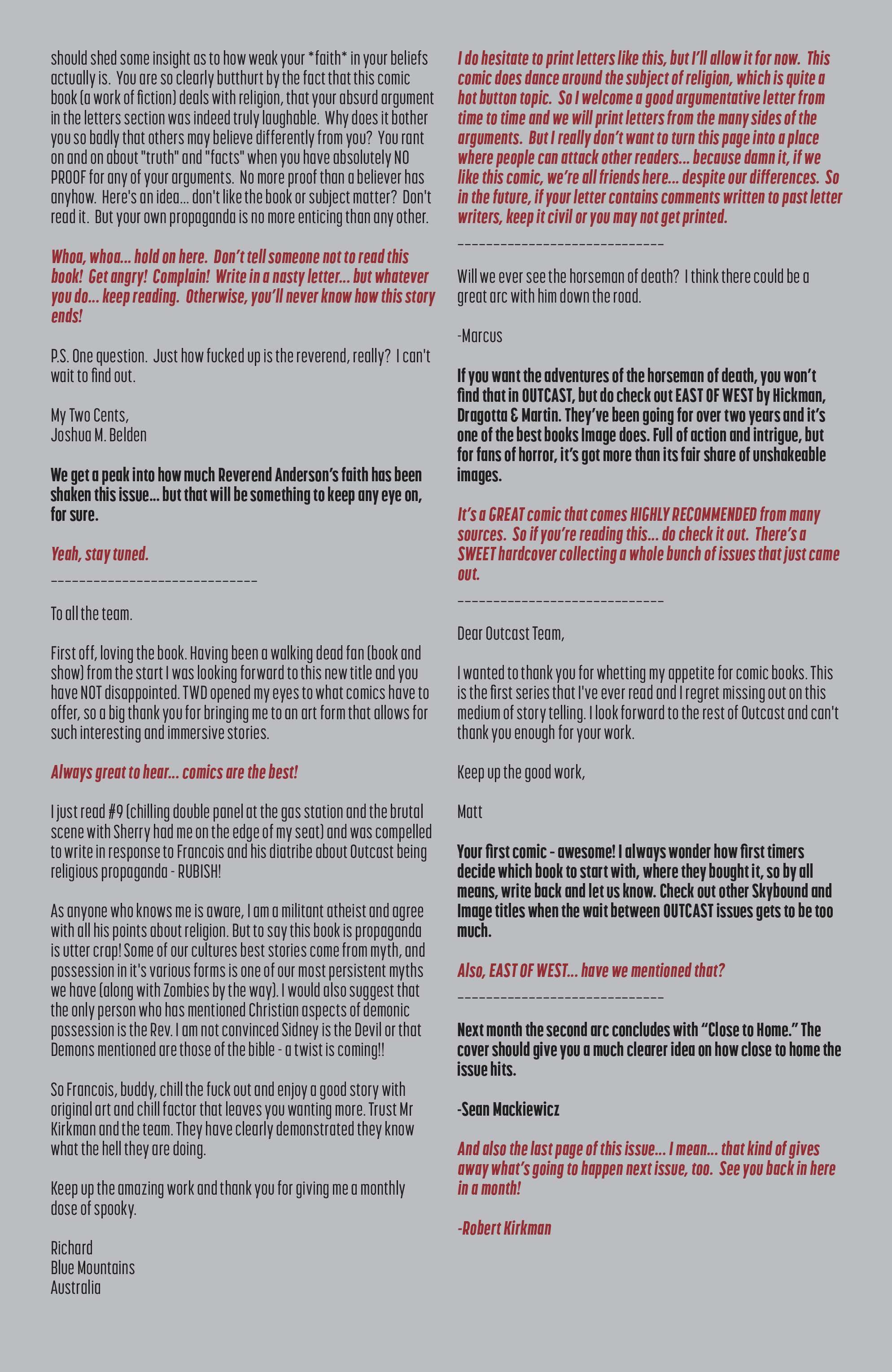 Read online Outcast by Kirkman & Azaceta comic -  Issue #11 - 24