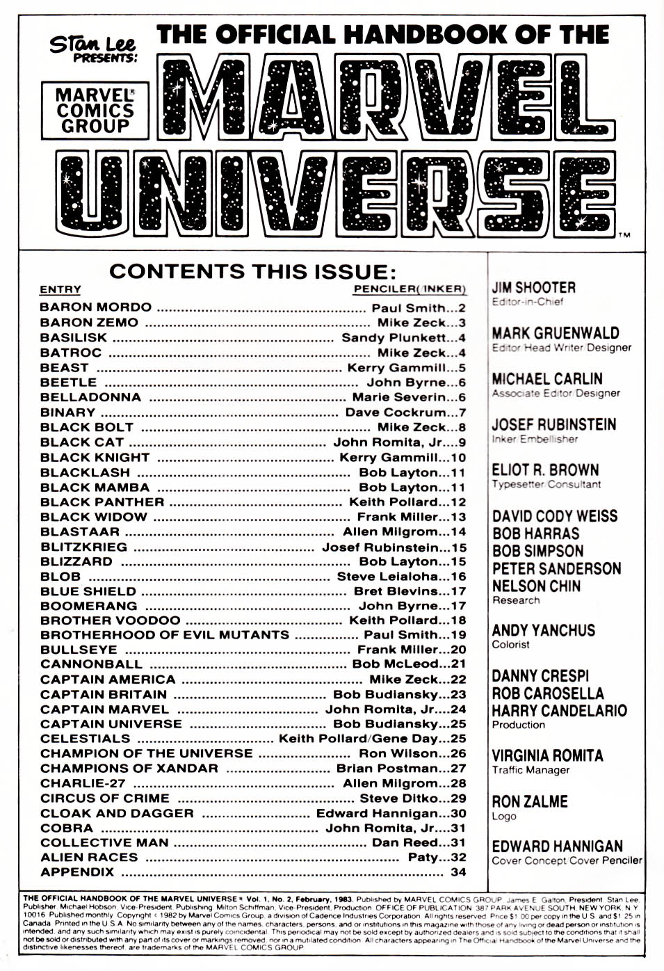 Read online The Official Handbook of the Marvel Universe comic -  Issue #2 - 2