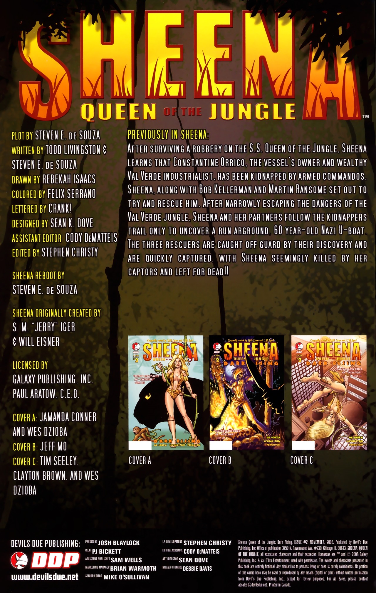 Read online Sheena Queen of the Jungle: Dark Rising comic -  Issue #2 - 2
