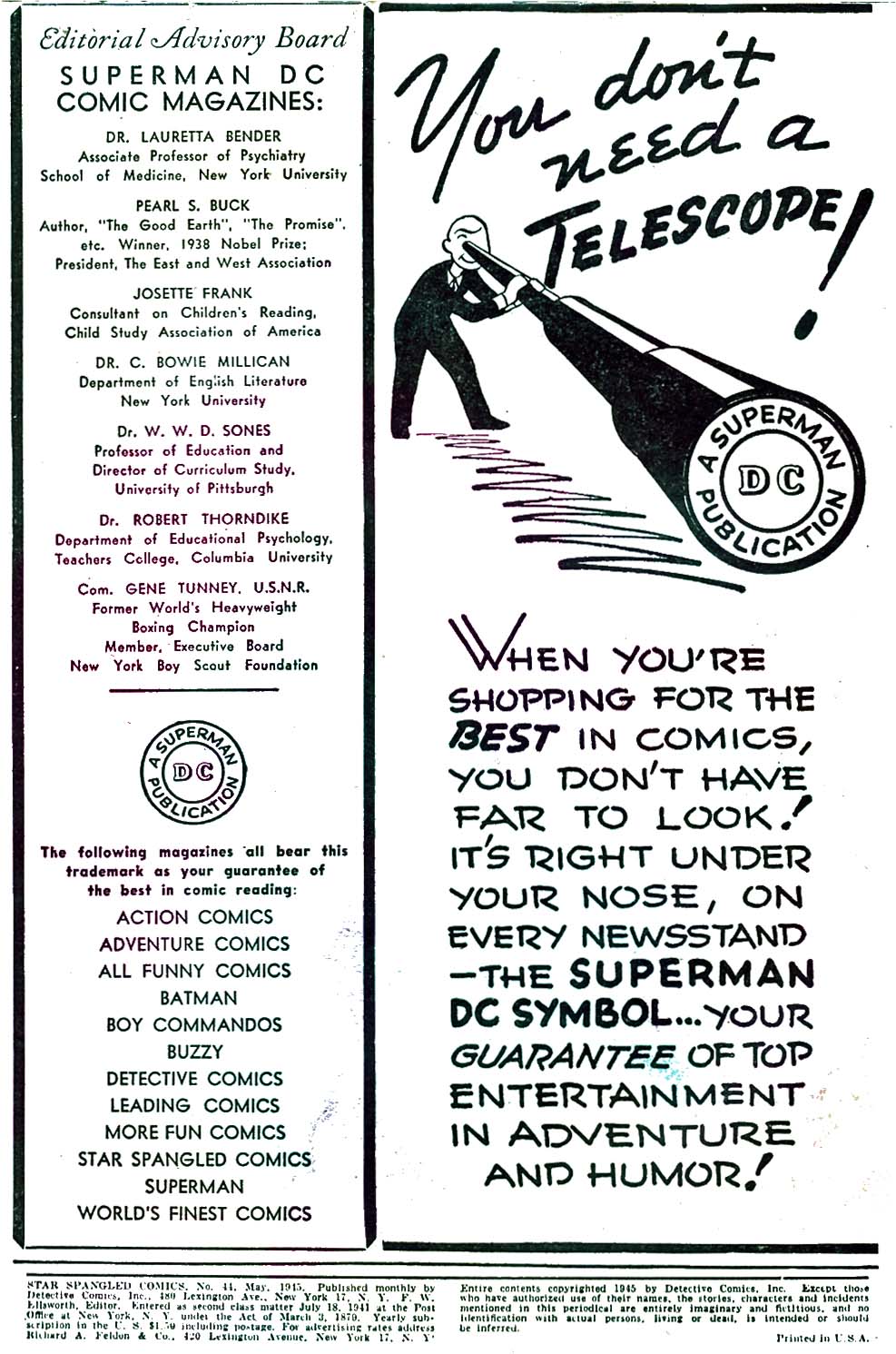 Read online Star Spangled Comics comic -  Issue #44 - 2