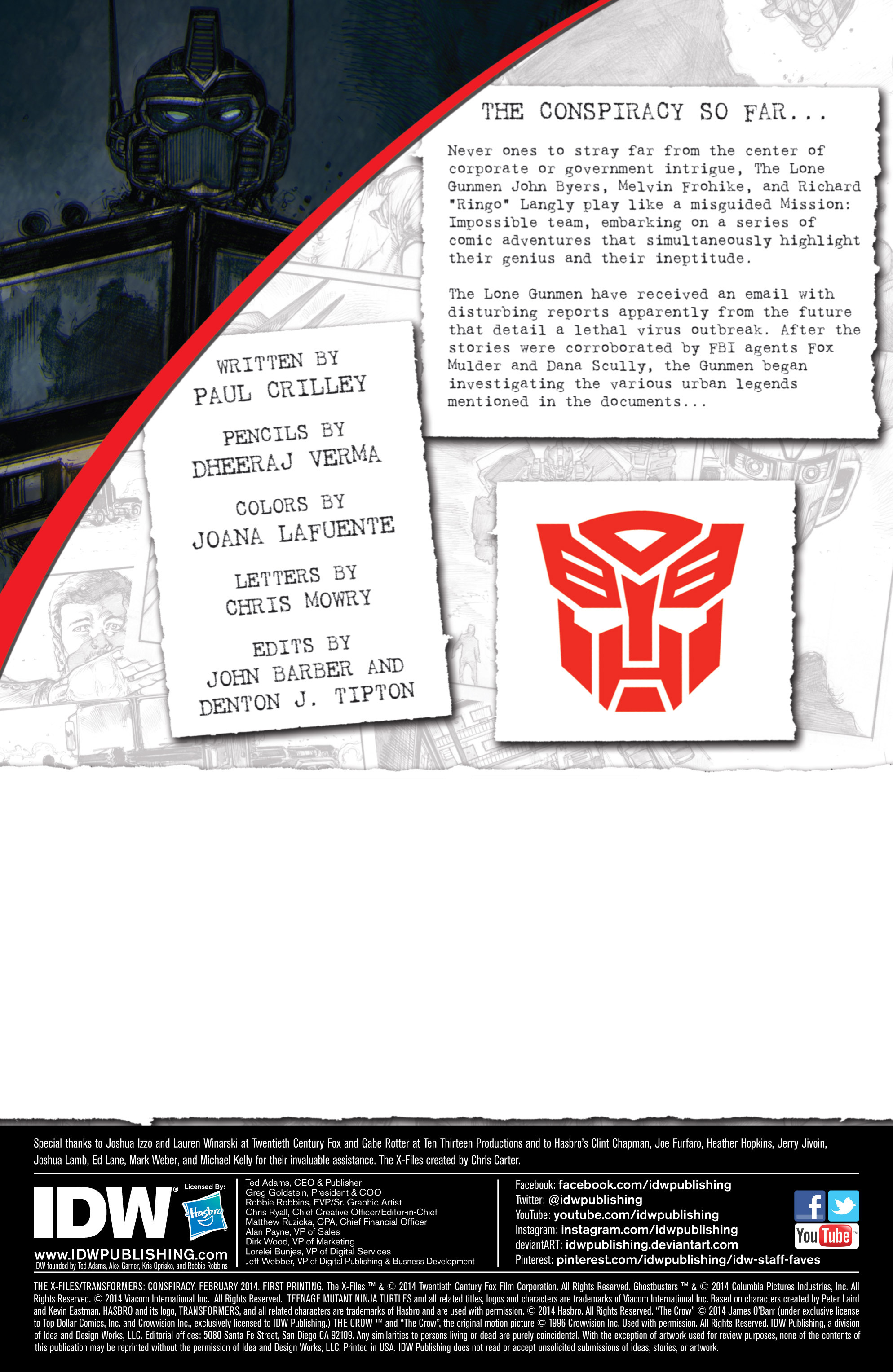Read online The X-Files/Transformers: Conspiracy comic -  Issue # Full - 2