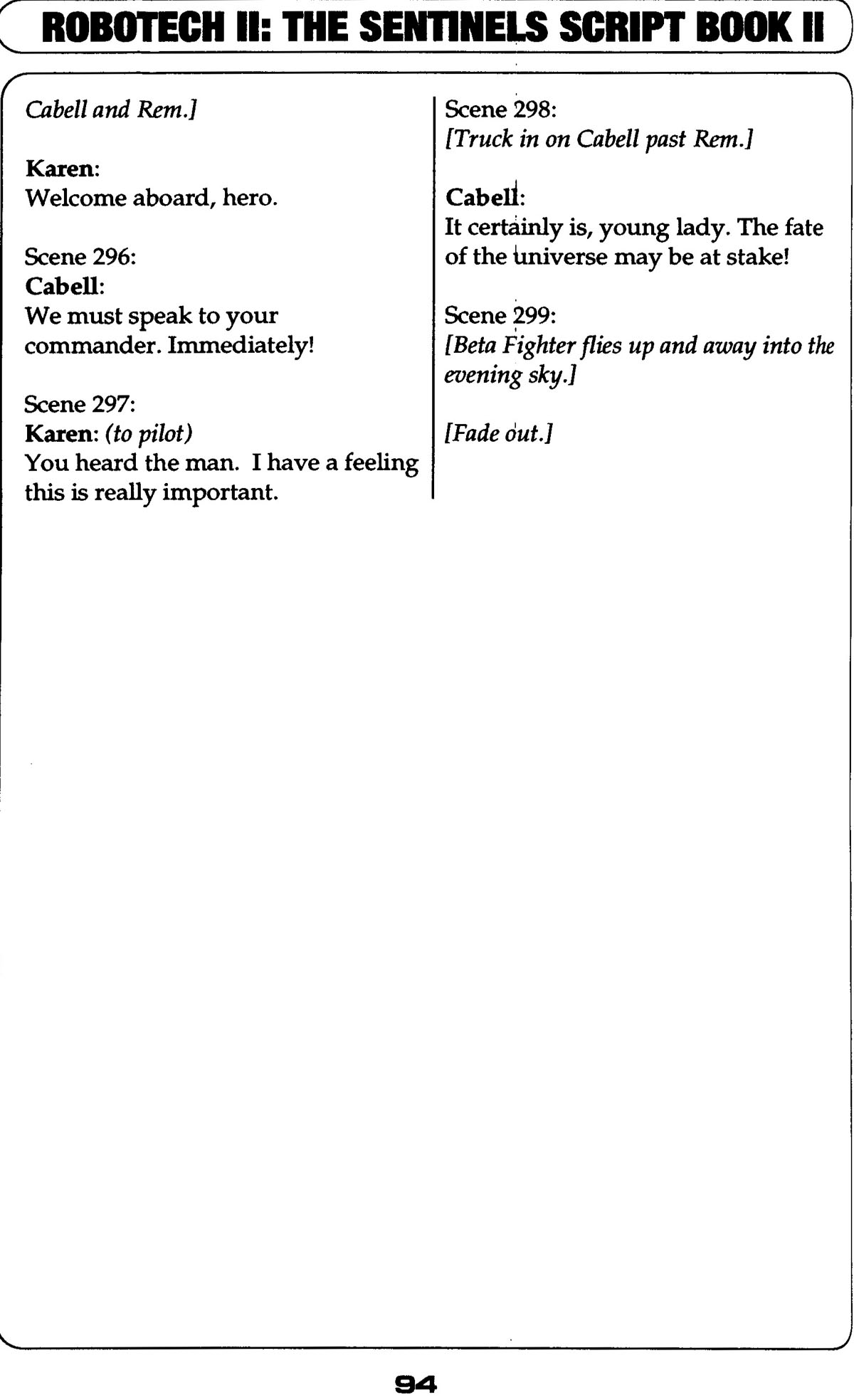 Read online Robotech II: The Sentinels comic -  Issue # _Script Book 2 - 90