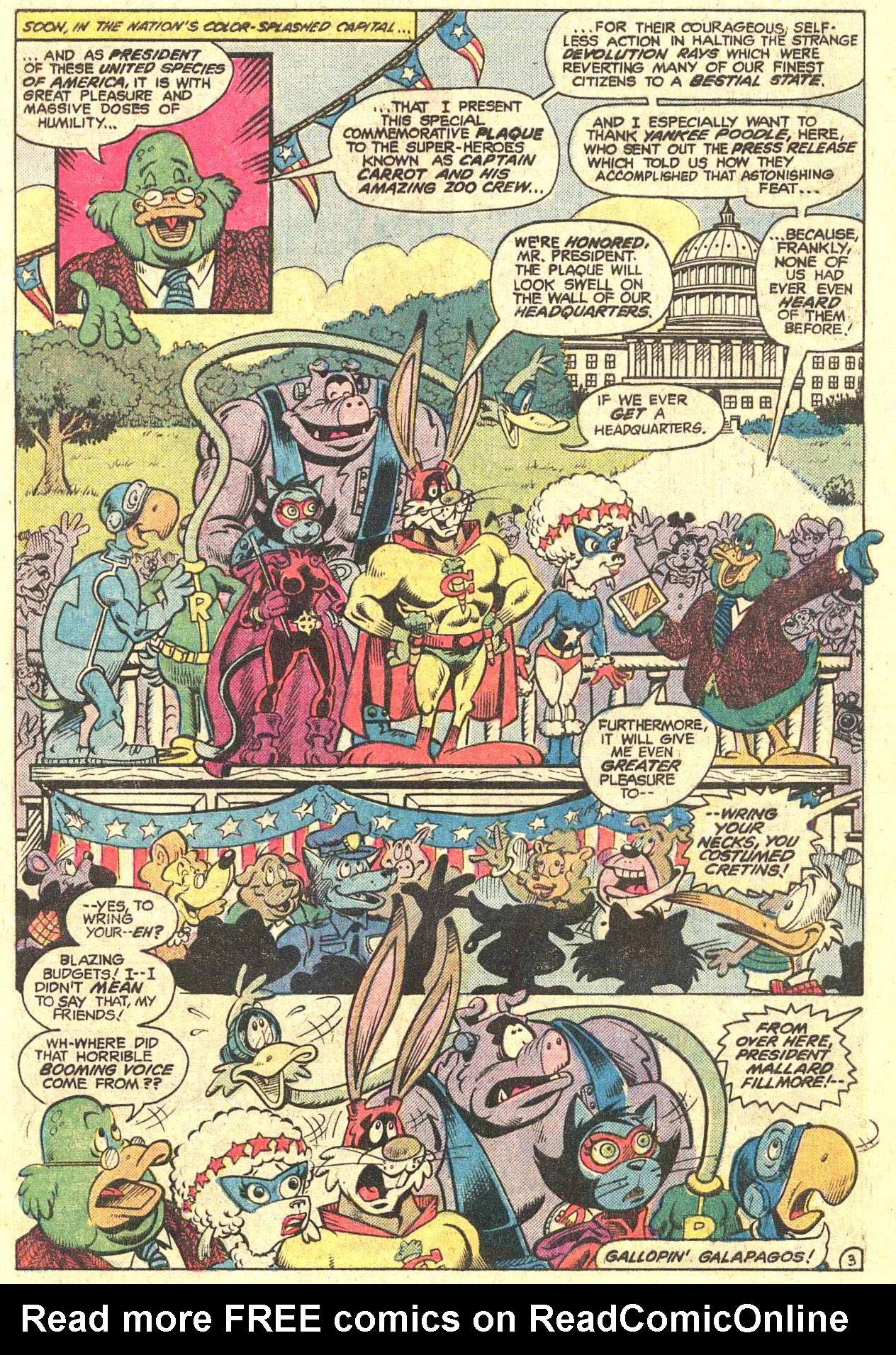 Read online Captain Carrot and His Amazing Zoo Crew! comic -  Issue #3 - 4