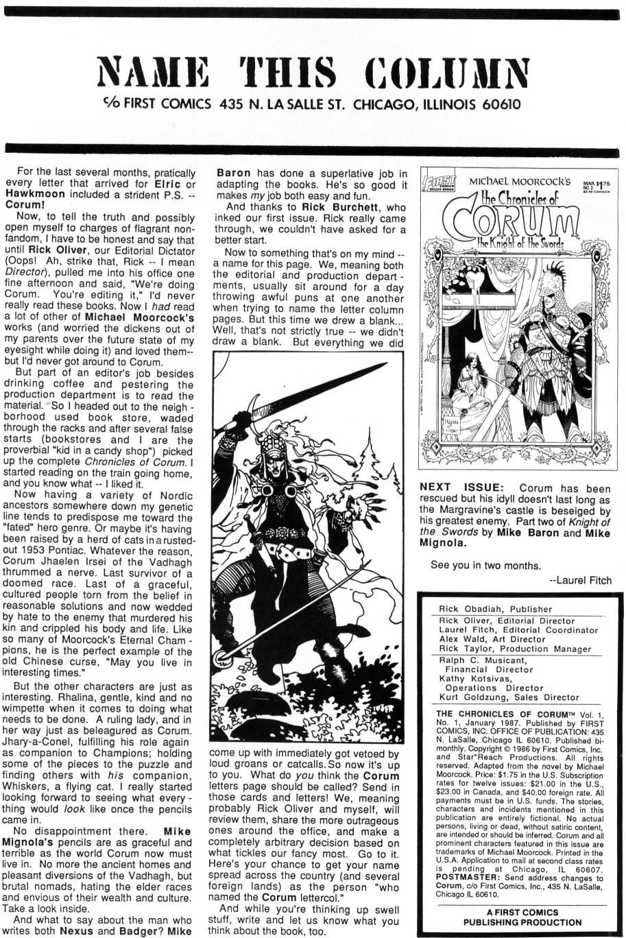 Read online The Chronicles of Corum comic -  Issue #1 - 2